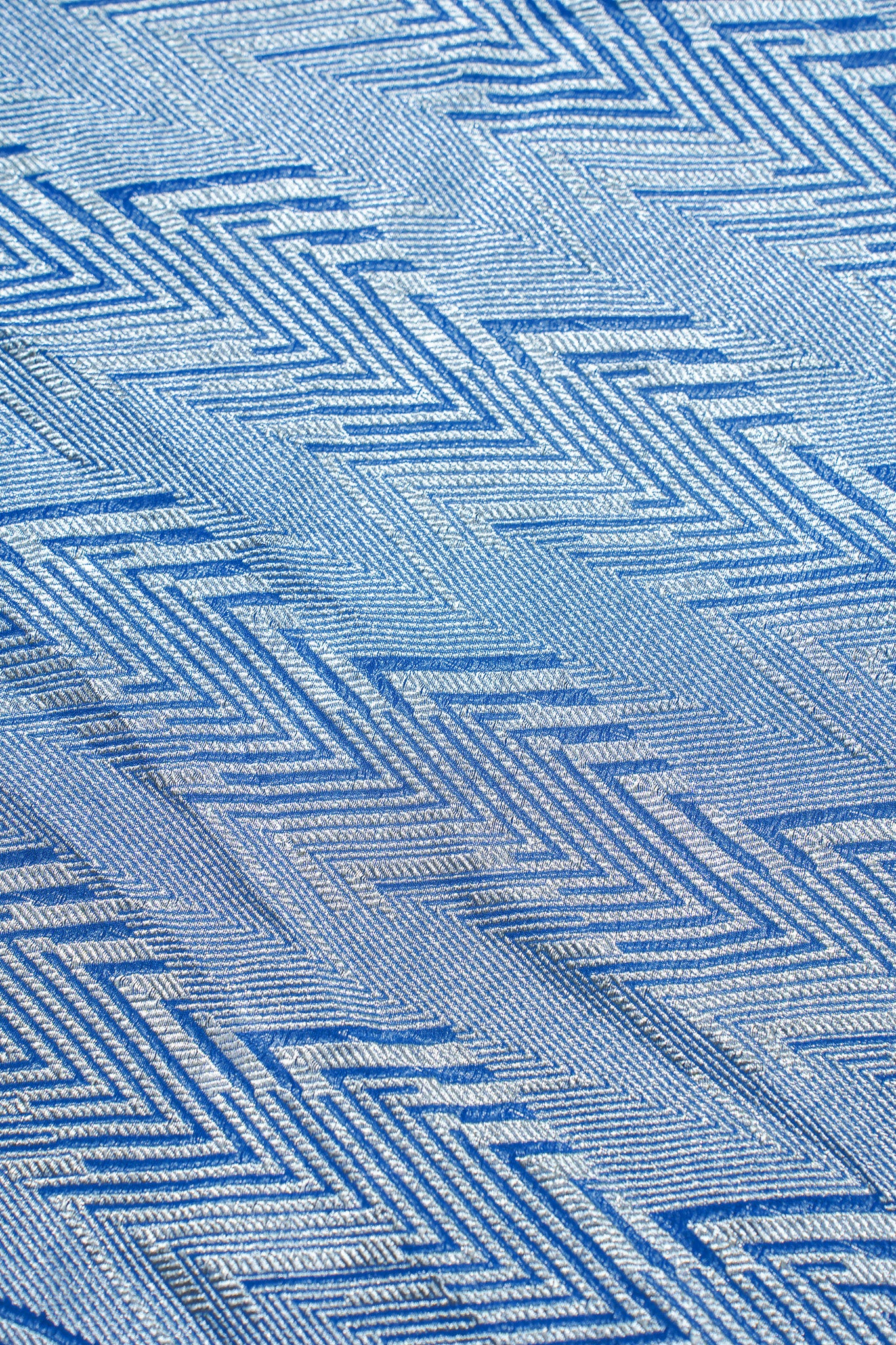 Grey & Blue Pure Khaddi Georgette Brocade Banarasi Saree