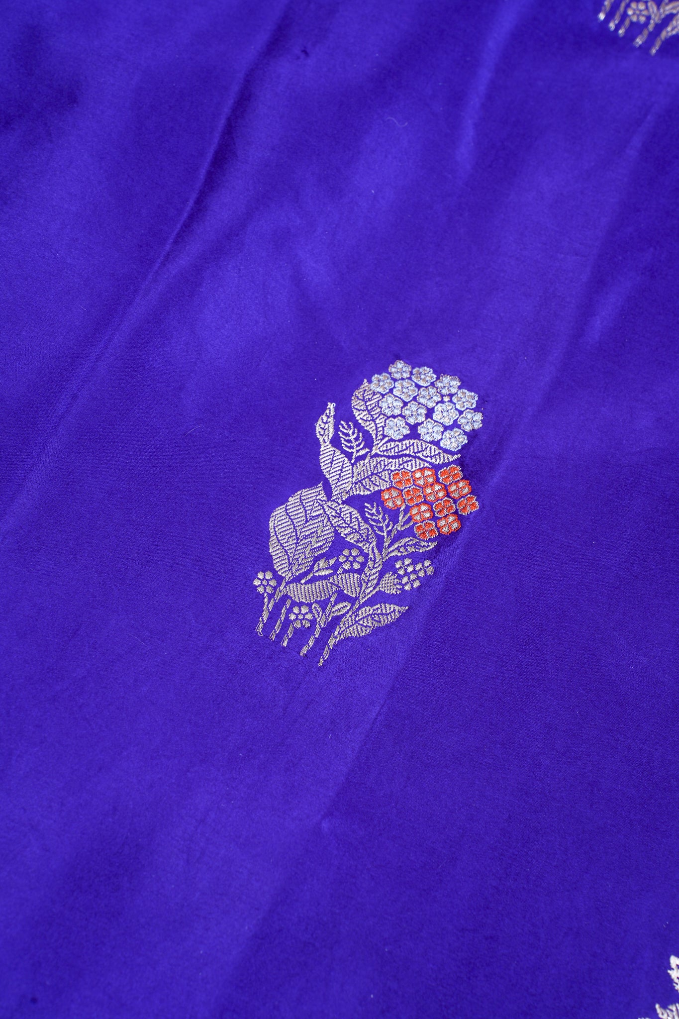 Royal Blue Pure Mashru Silk Handwoven Saree