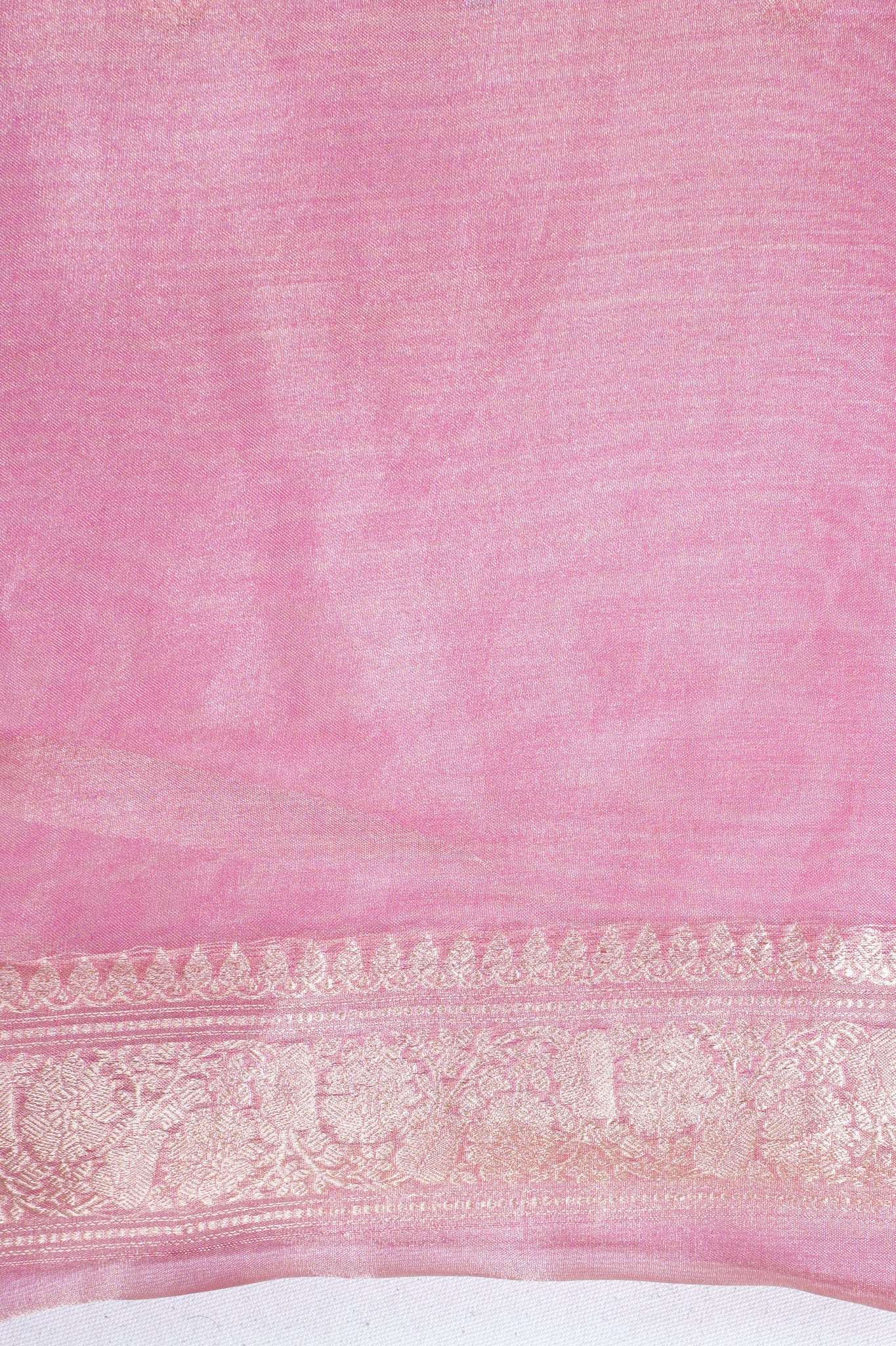 Pink Pure Tissue Silk Handloom Saree