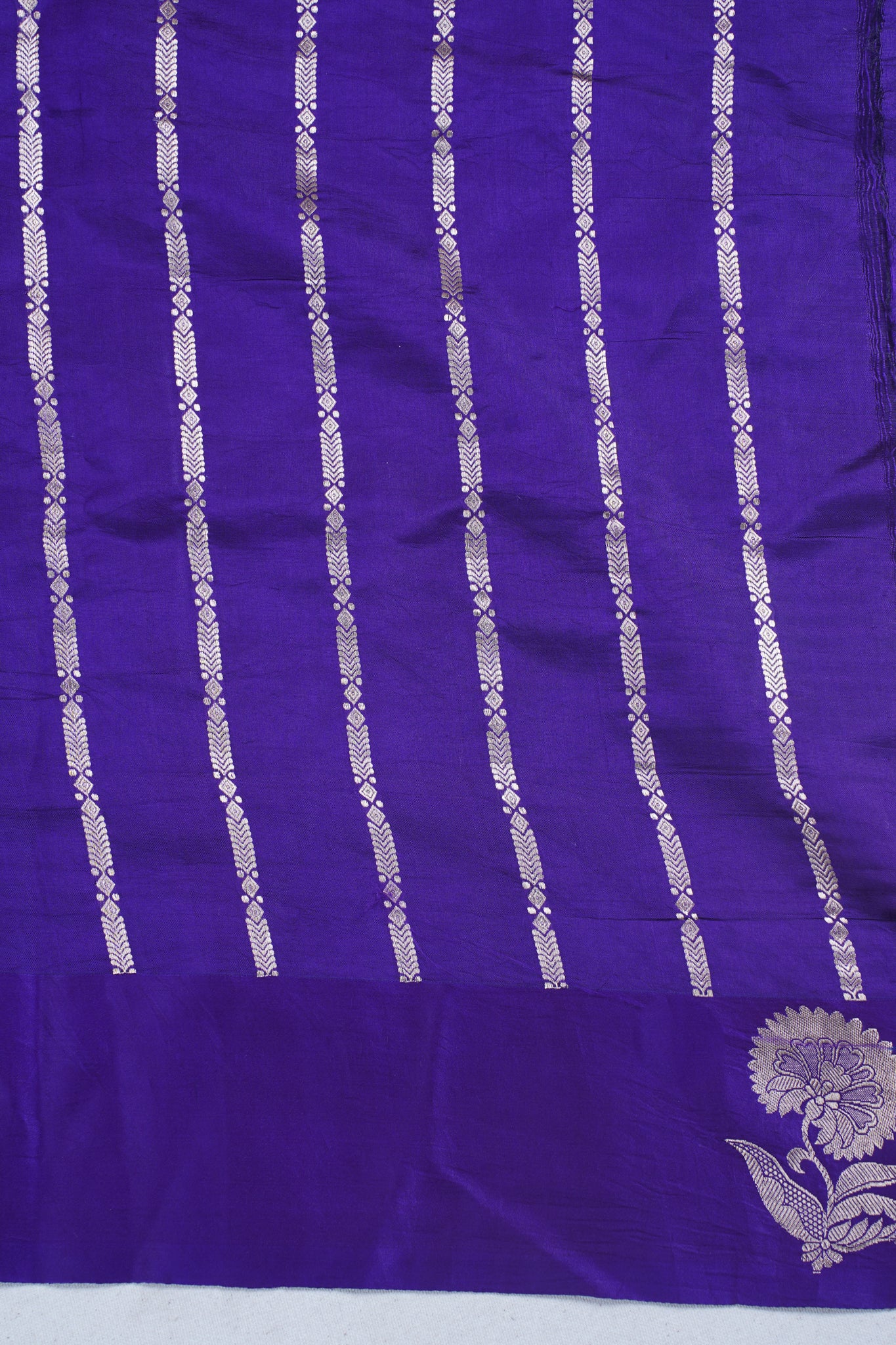 Purple Pure Mango Katan Silk Handwoven Saree