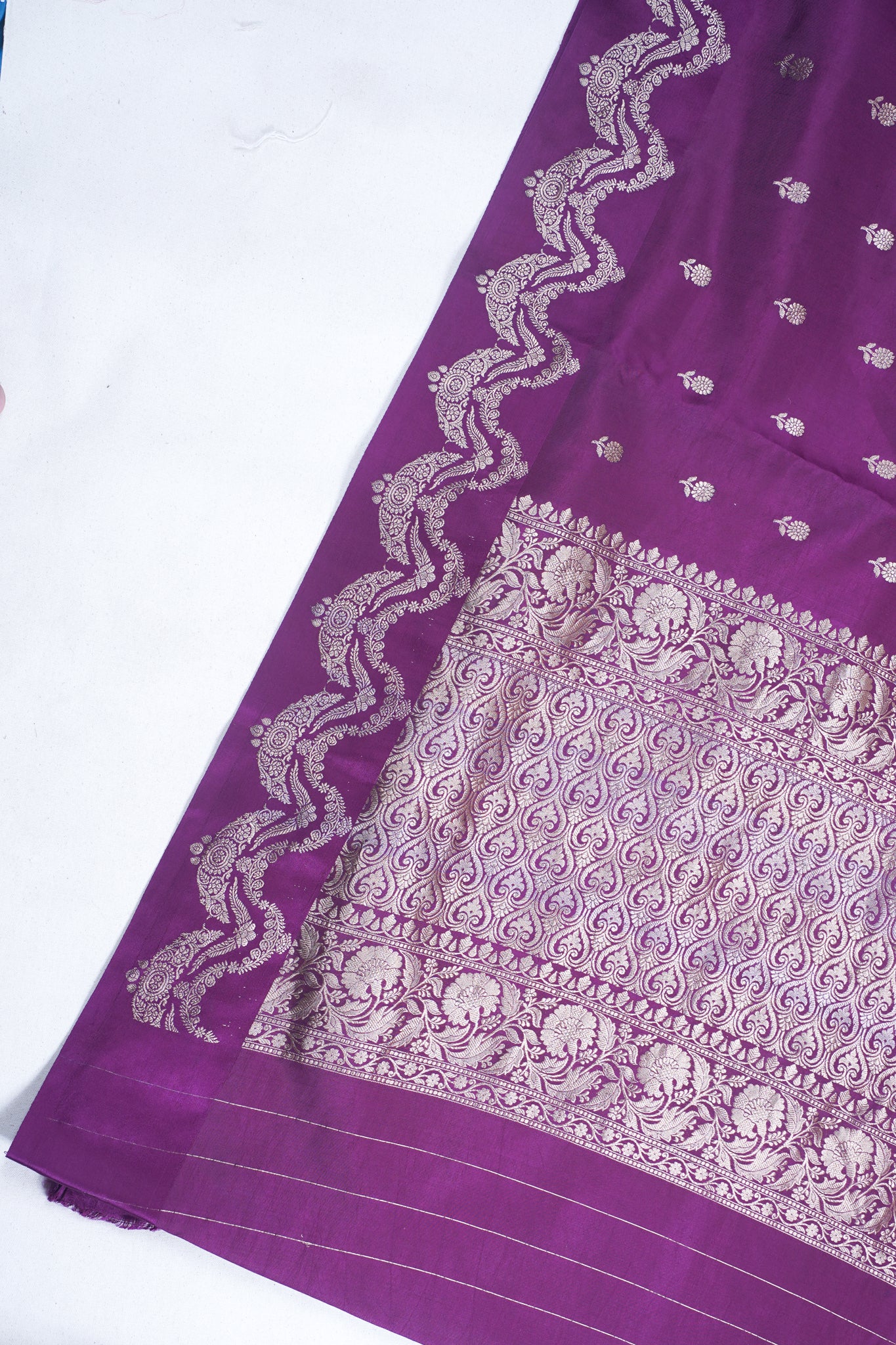 Royal Purple Pure Mango Katan Silk Handwoven Saree