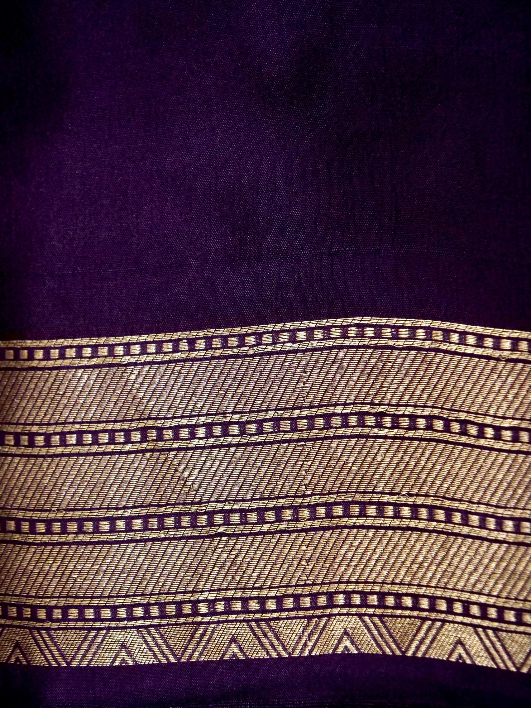 Purple Handwoven Banarasi Pure Katan Silk Meenakari Brocade Saree