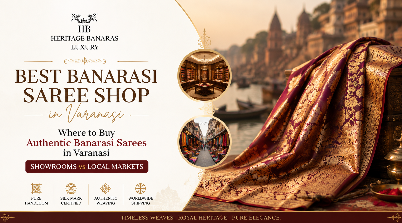 Best Banarasi Saree Shop in Varanasi: Where to Buy Authentic Banarasi Sarees in Varanasi – Best Showrooms and Market Areas
