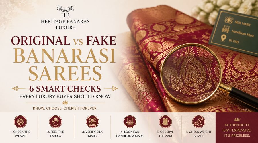 Original vs Fake Banarasi Sarees: 6 Smart Checks Every Luxury Buyer Should Know
