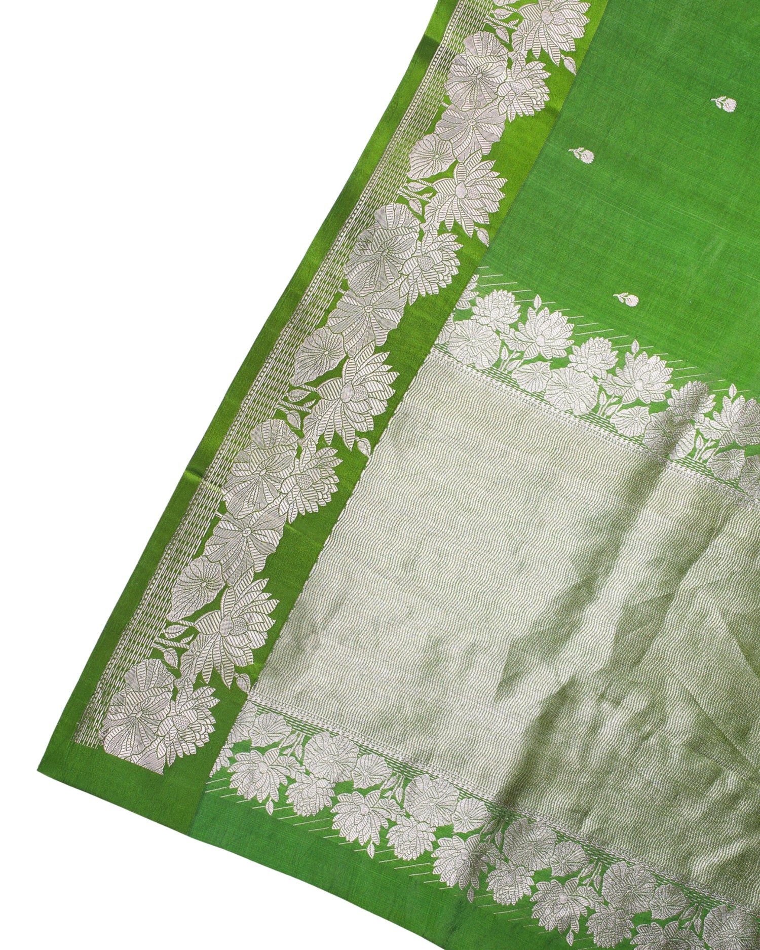 Emerald Green Handloom Pure Silk Banarasi Saree