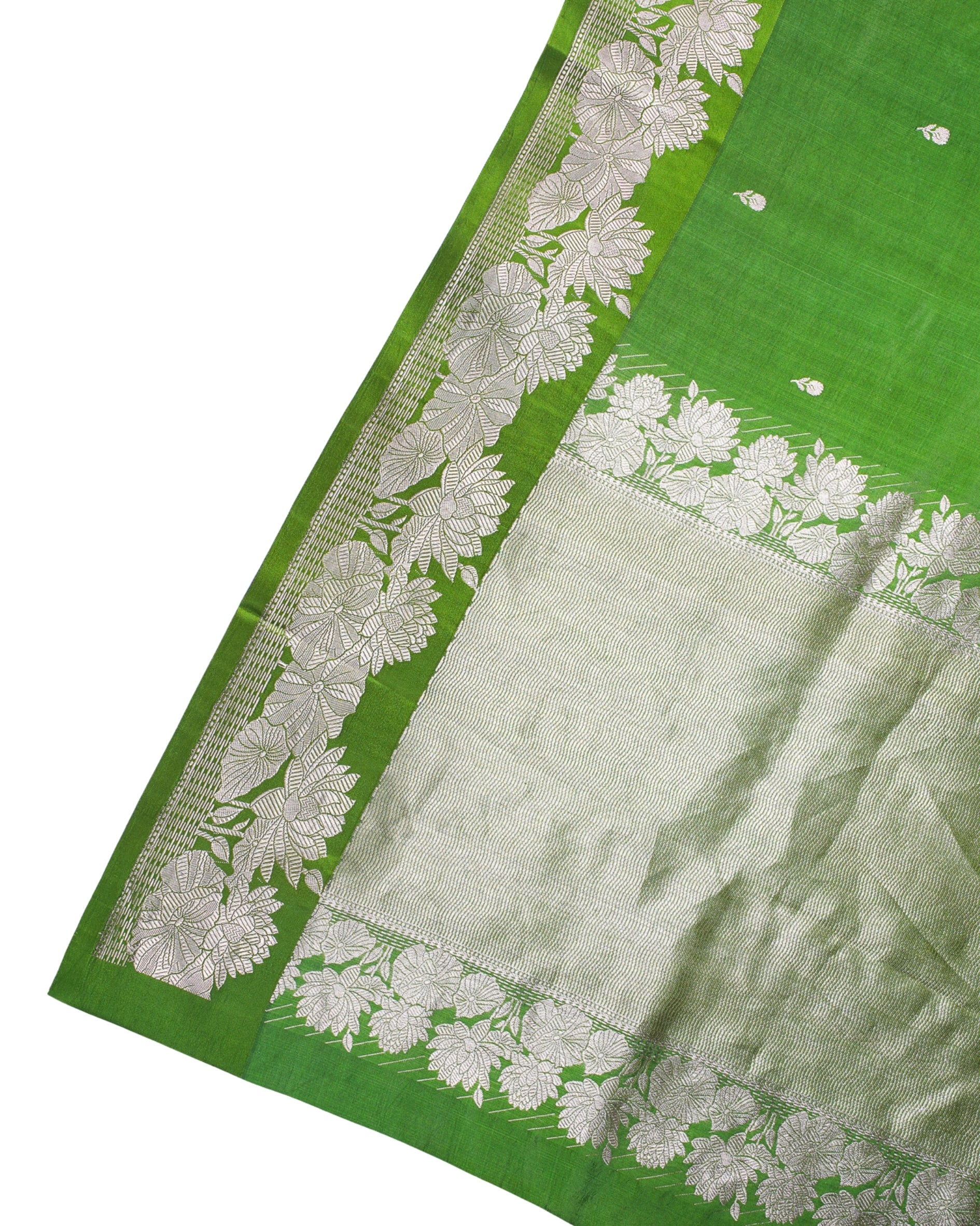 Emerald Green Handloom Pure Silk Banarasi Saree