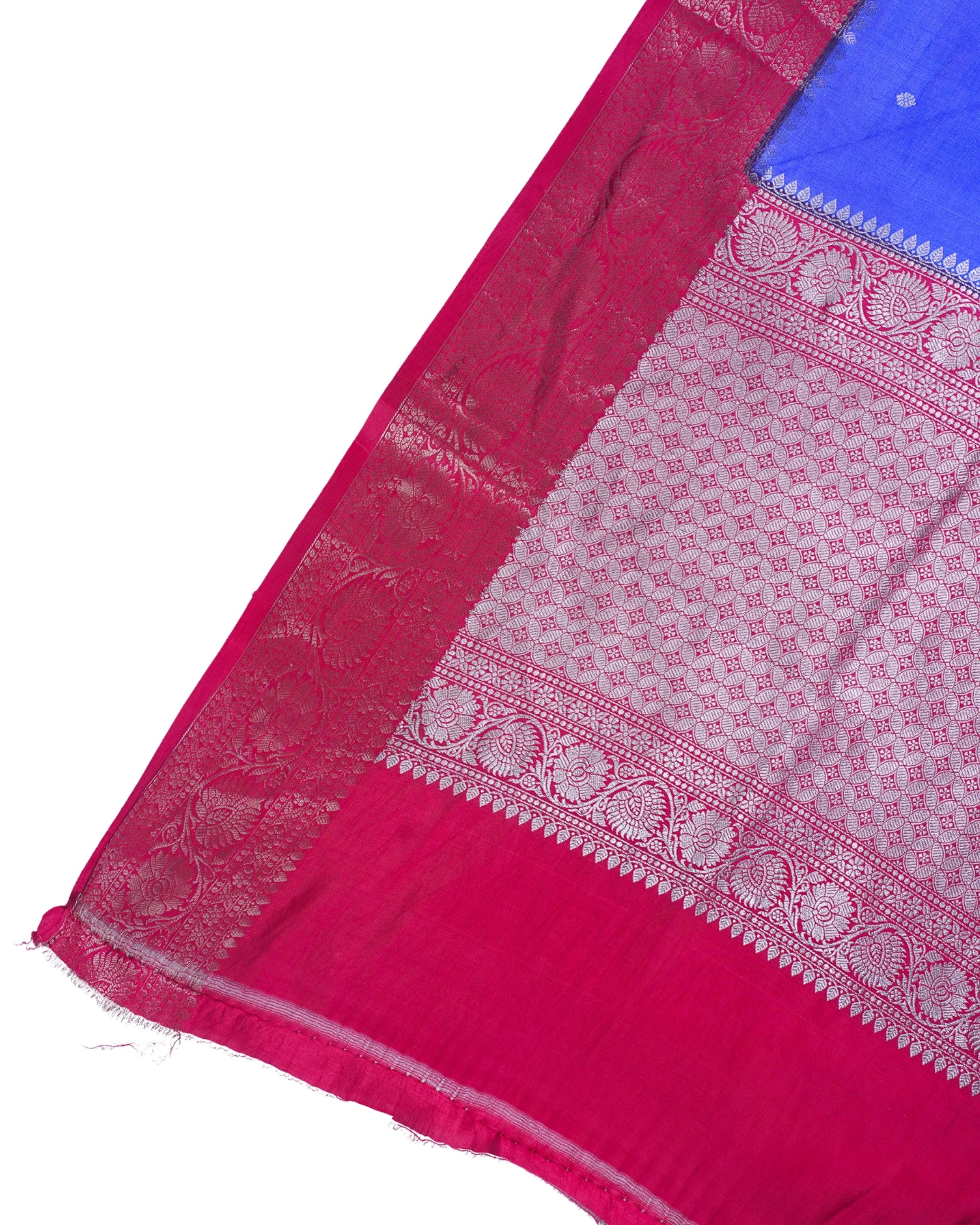 Royal Blue Handloom Pure Silk Banarasi Saree