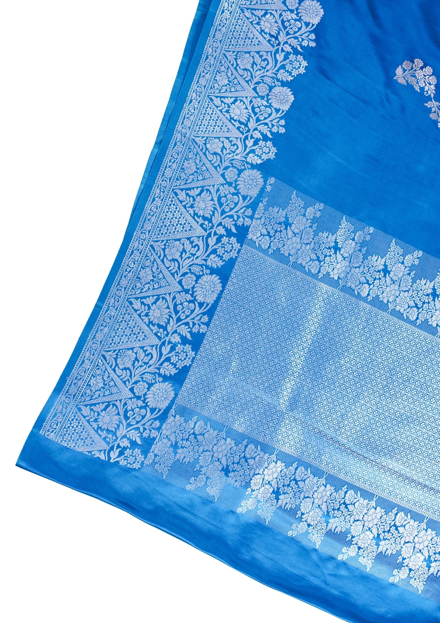 Royal Blue Handloom Banarasi Pure Mashru Silk Saree