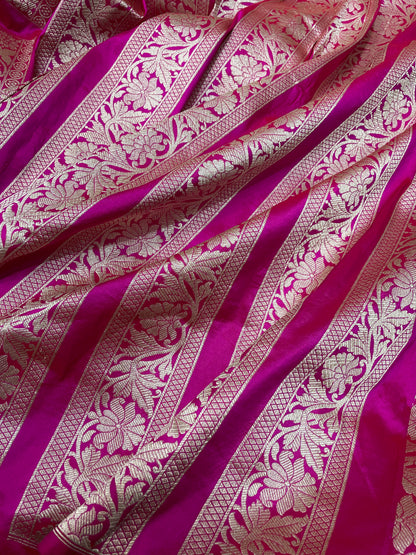 Rani Pink Banarasi Pure Katan Silk Lehenga