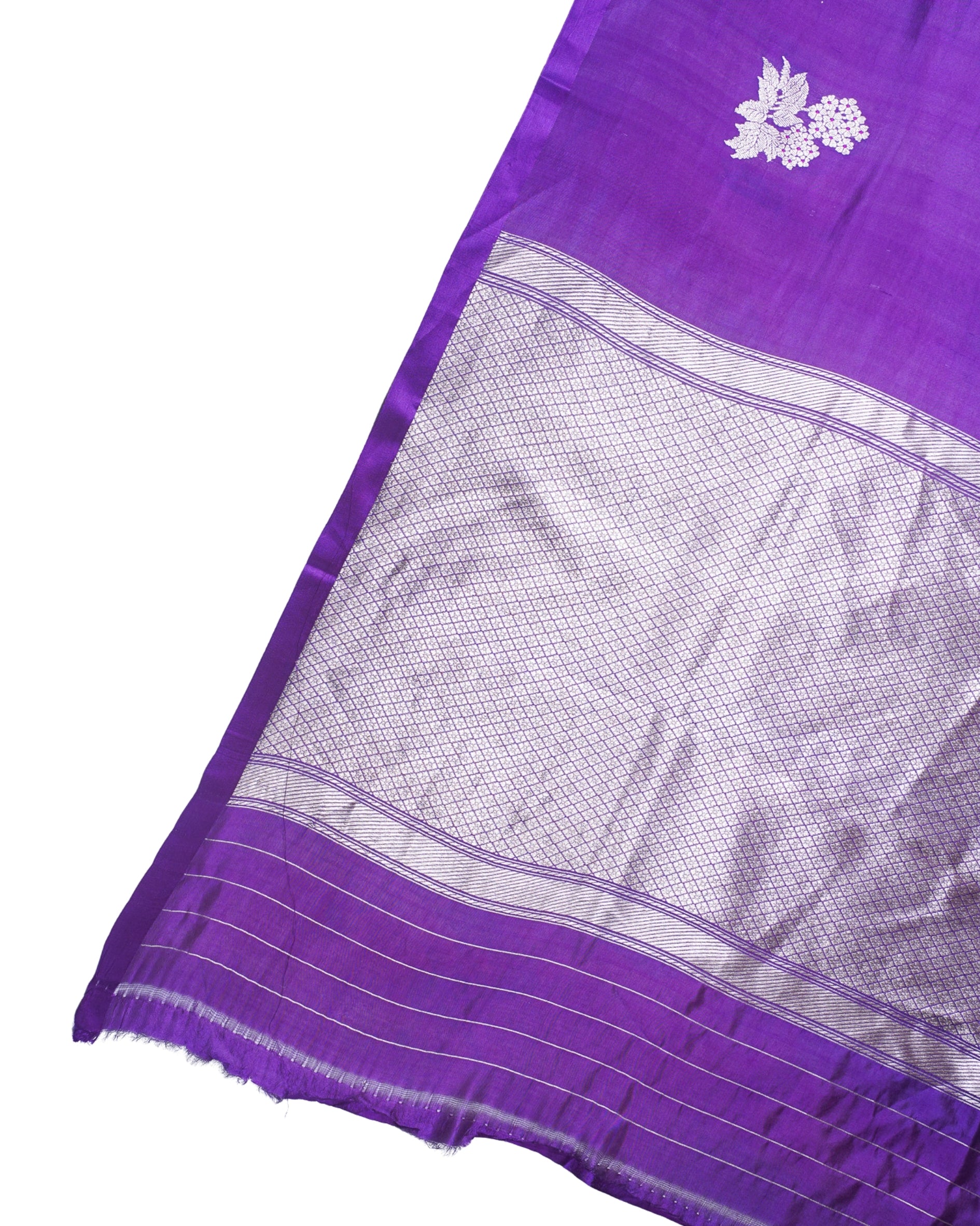Royal Purple Handloom Pure Silk Banarasi Saree