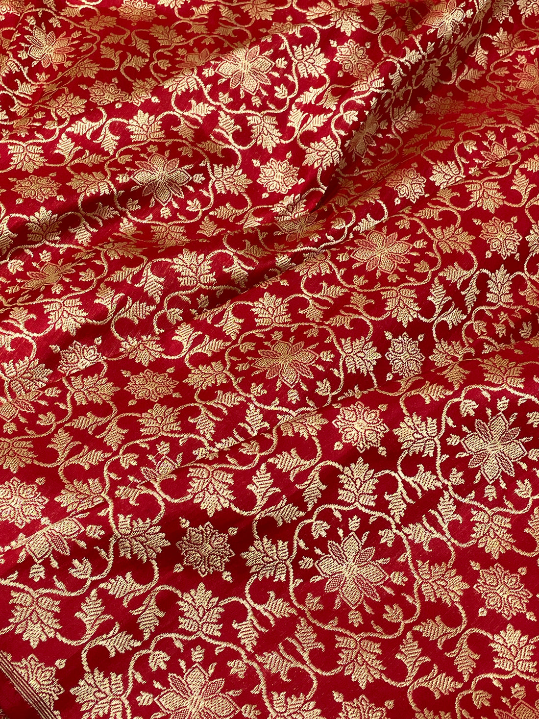 Rich Red Banarasi Pure Katan Silk Lehenga