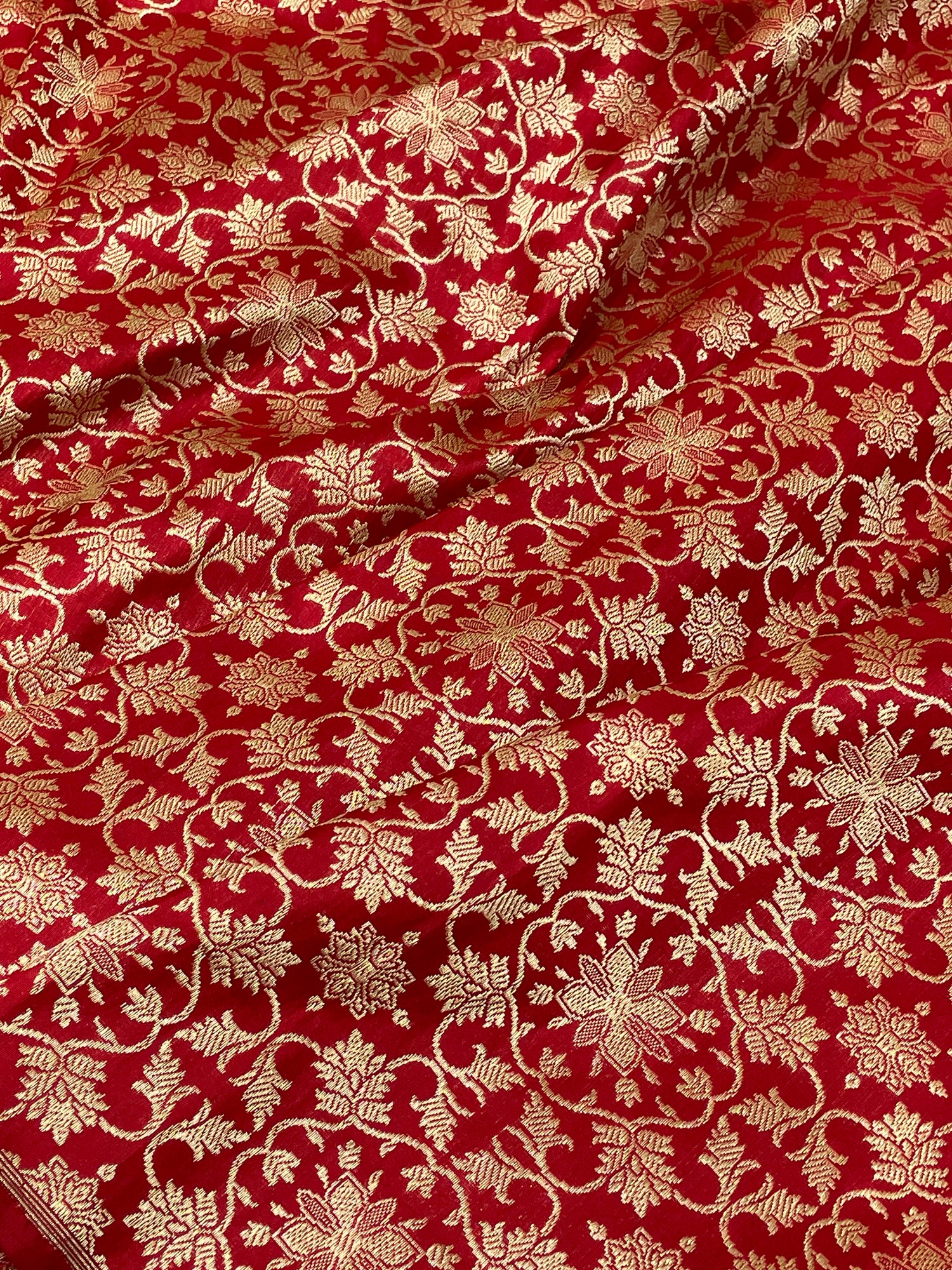 Rich Red Banarasi Pure Katan Silk Lehenga