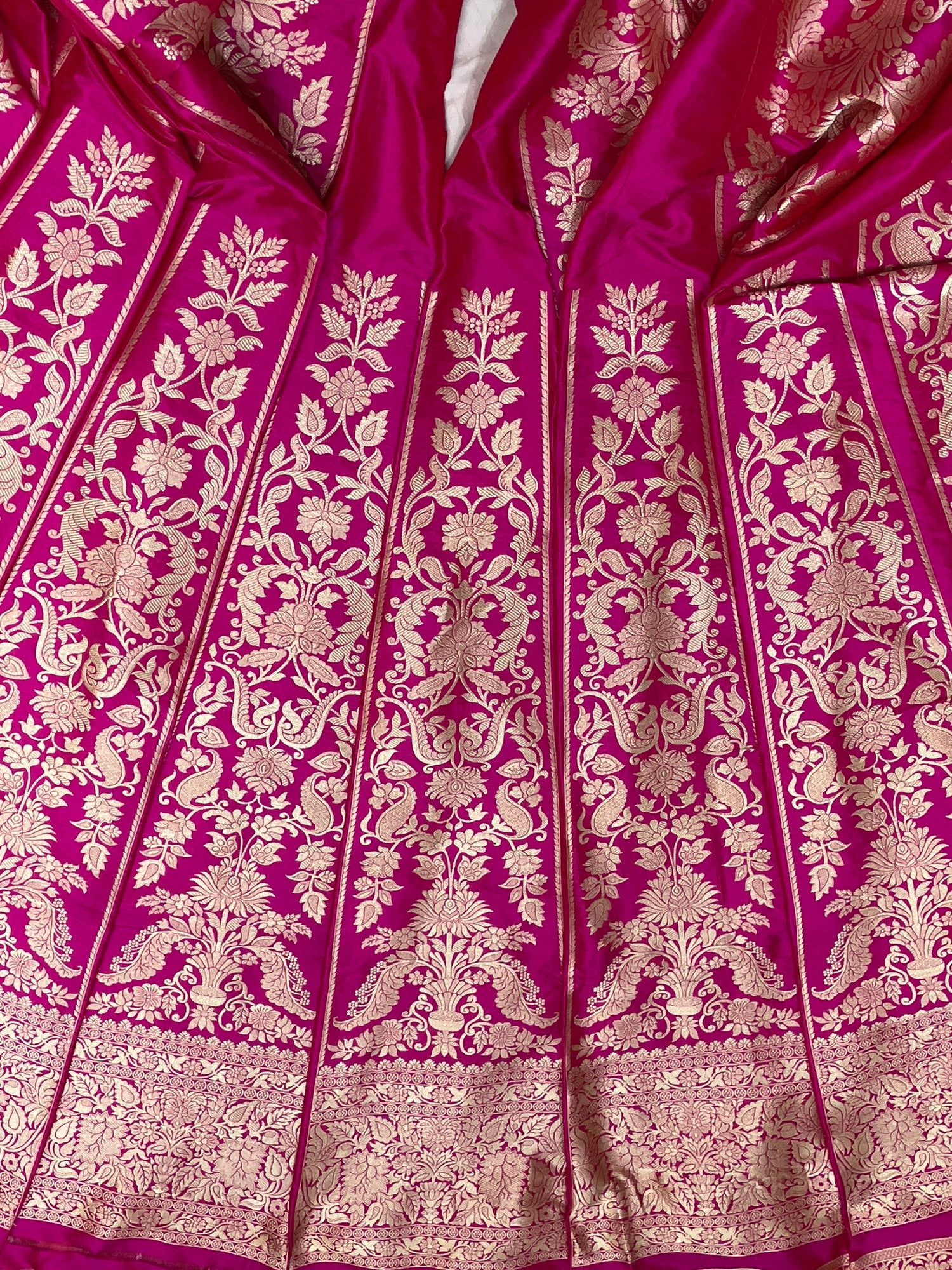 Rani Pink Banarasi Pure Katan Silk Lehenga