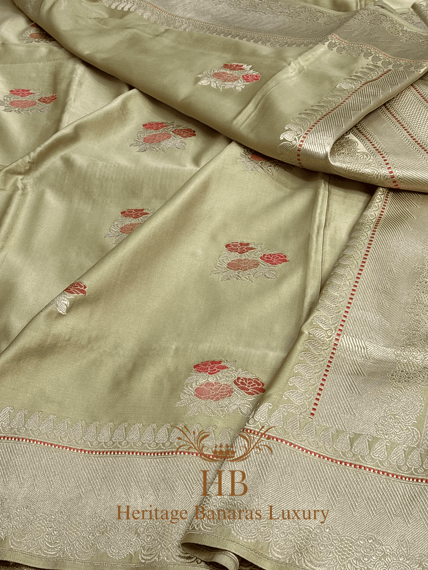 Pure Pastel Yellow Mashru Silk Handwoven Saree