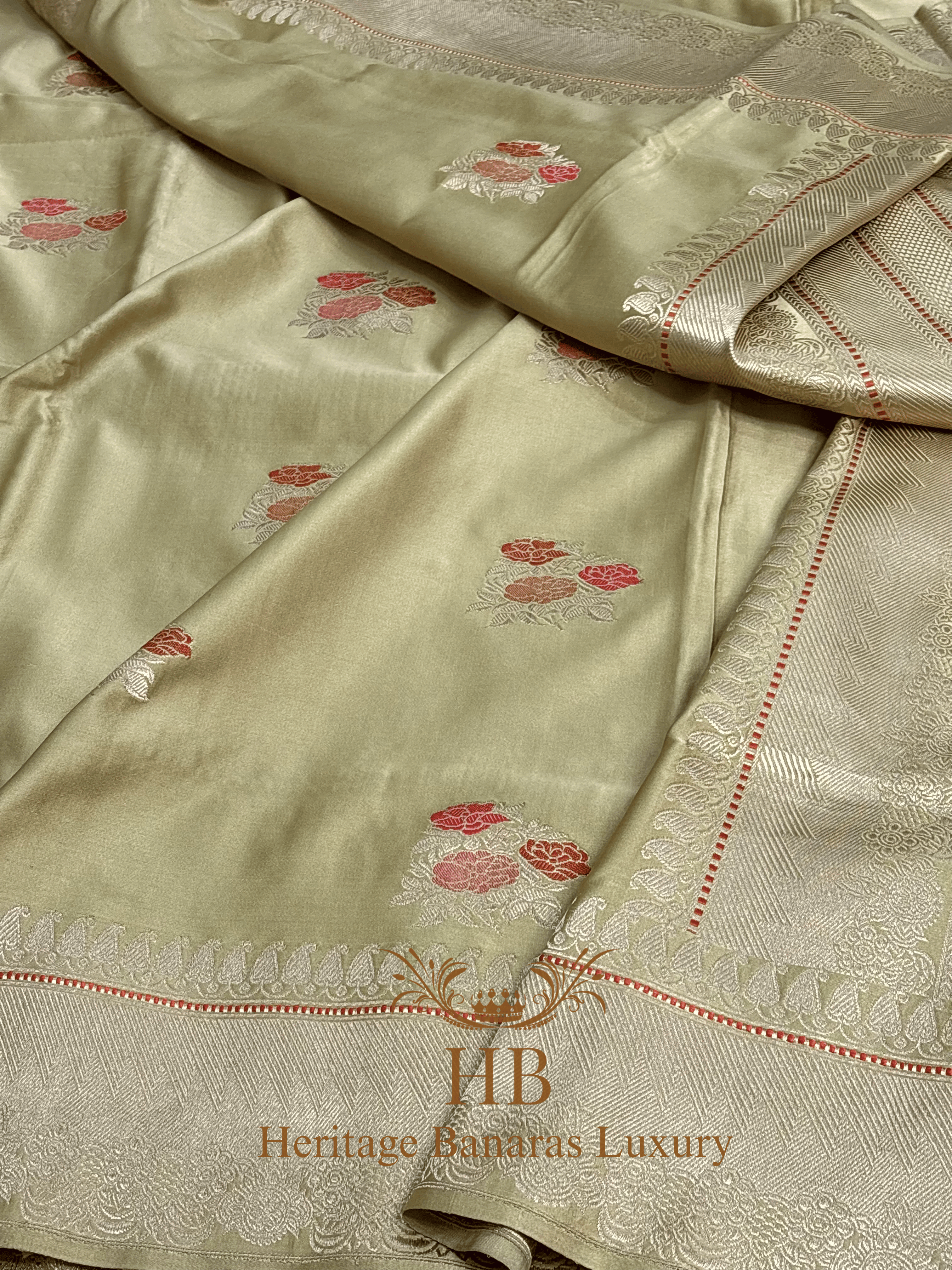 Pure Pastel Yellow Mashru Silk Handwoven Saree