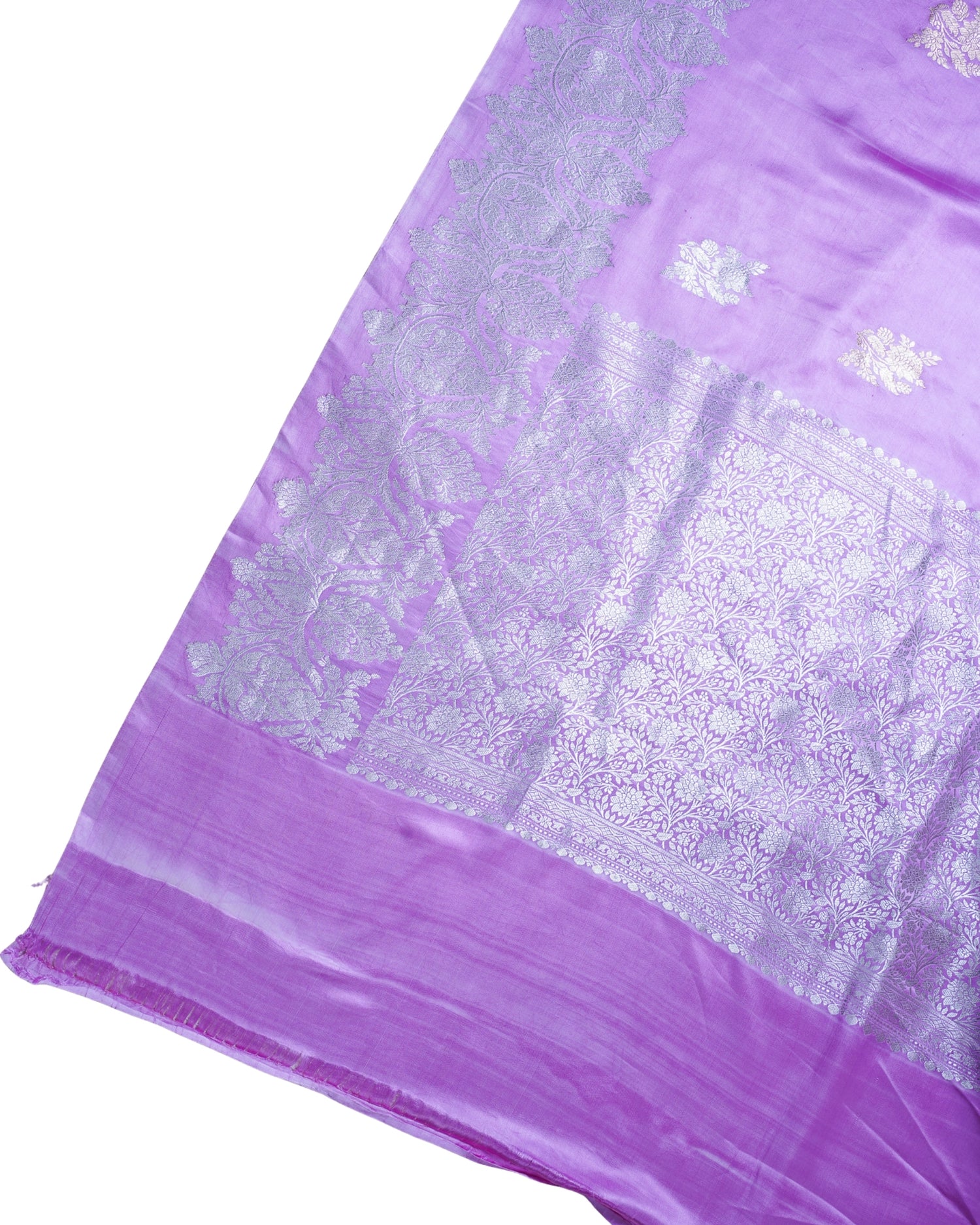 Lavender Handloom Mashru Silk Banarasi Saree