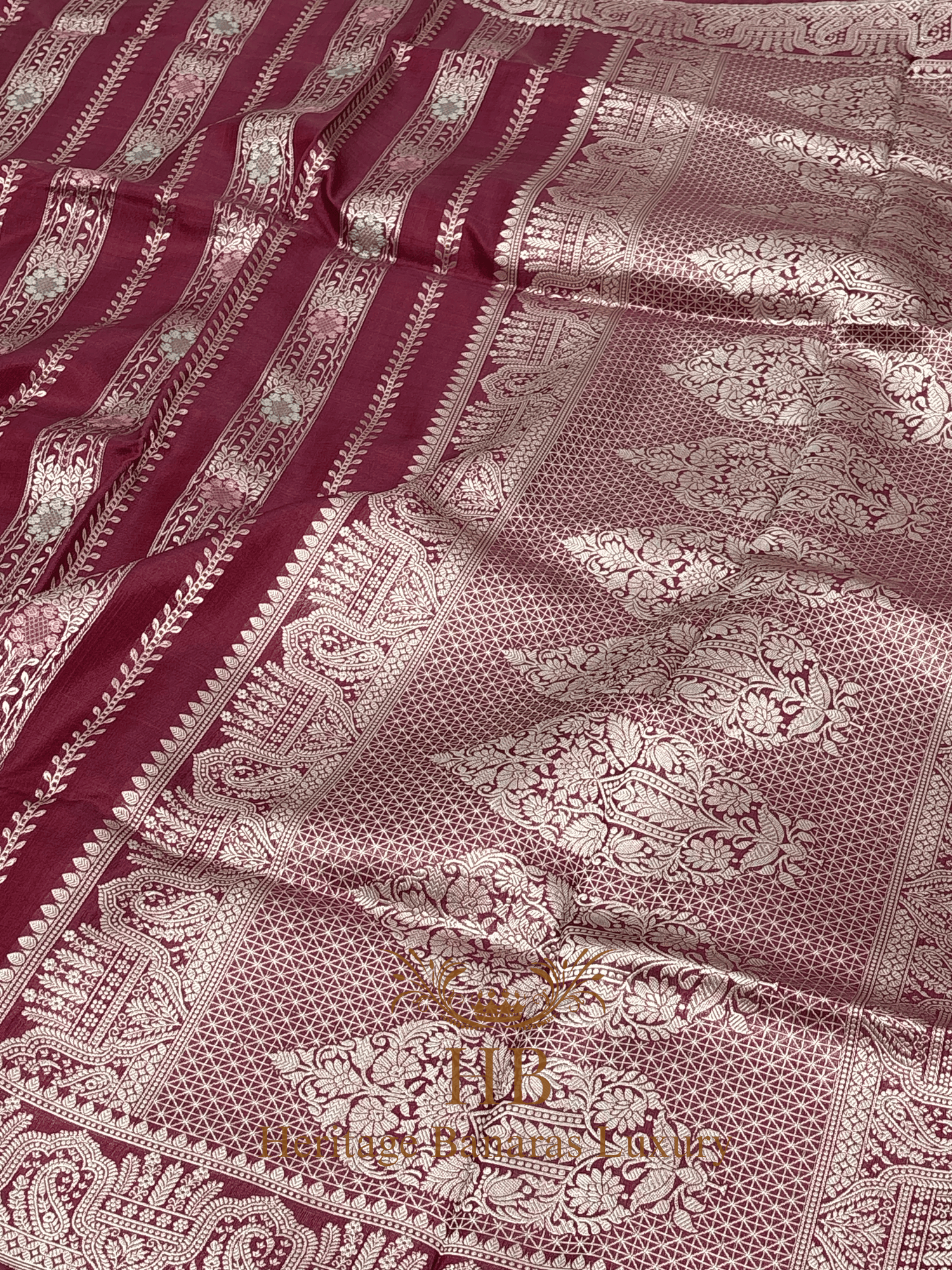 Pure Red Katan Silk Handwoven Saree