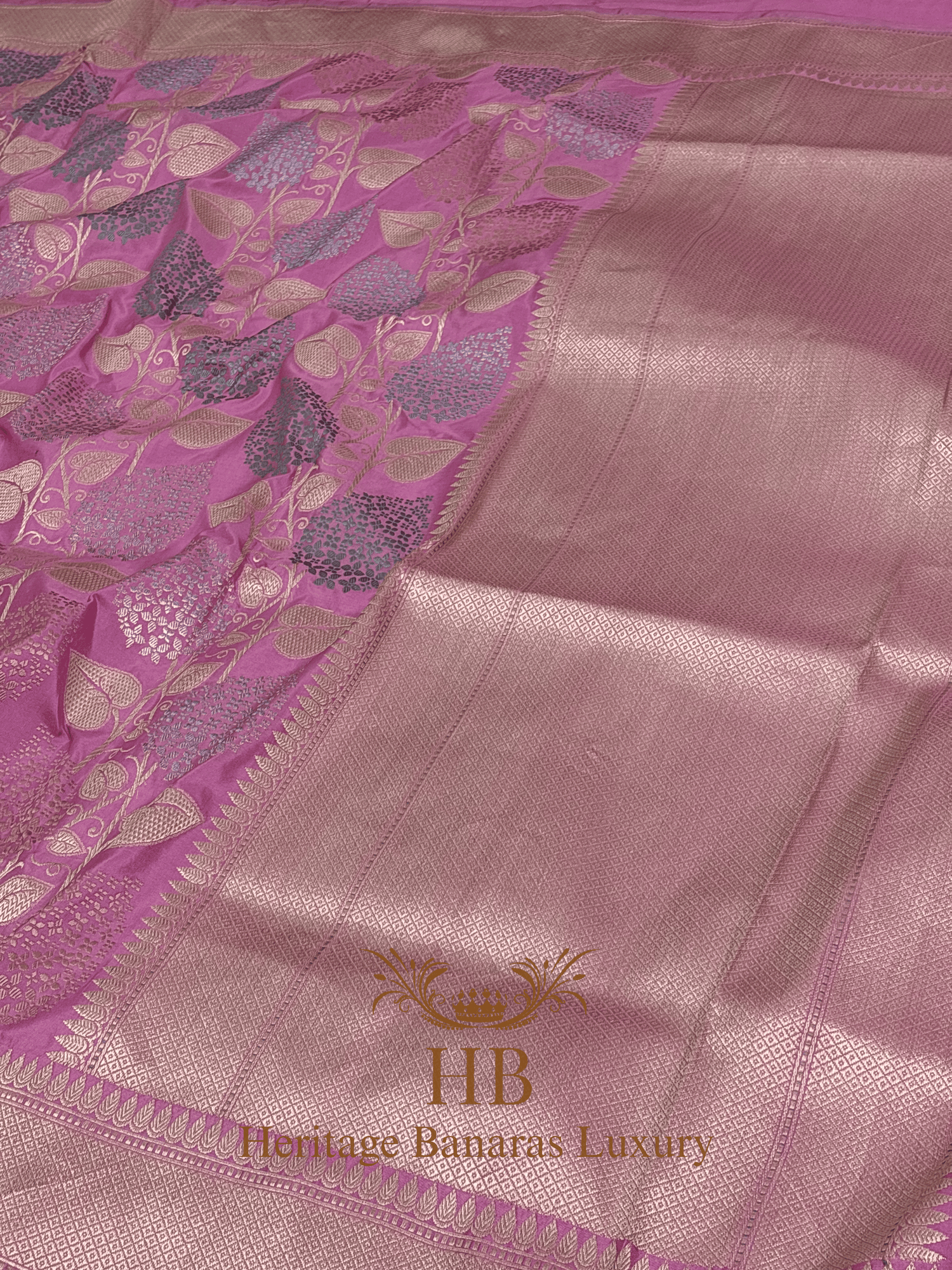 Pure Baby Pink Banarasi Katan Silk Handwoven Saree with Zari Work
