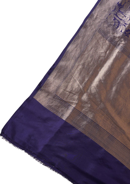 Royal Blue Banarasi Pure Brocade Saree