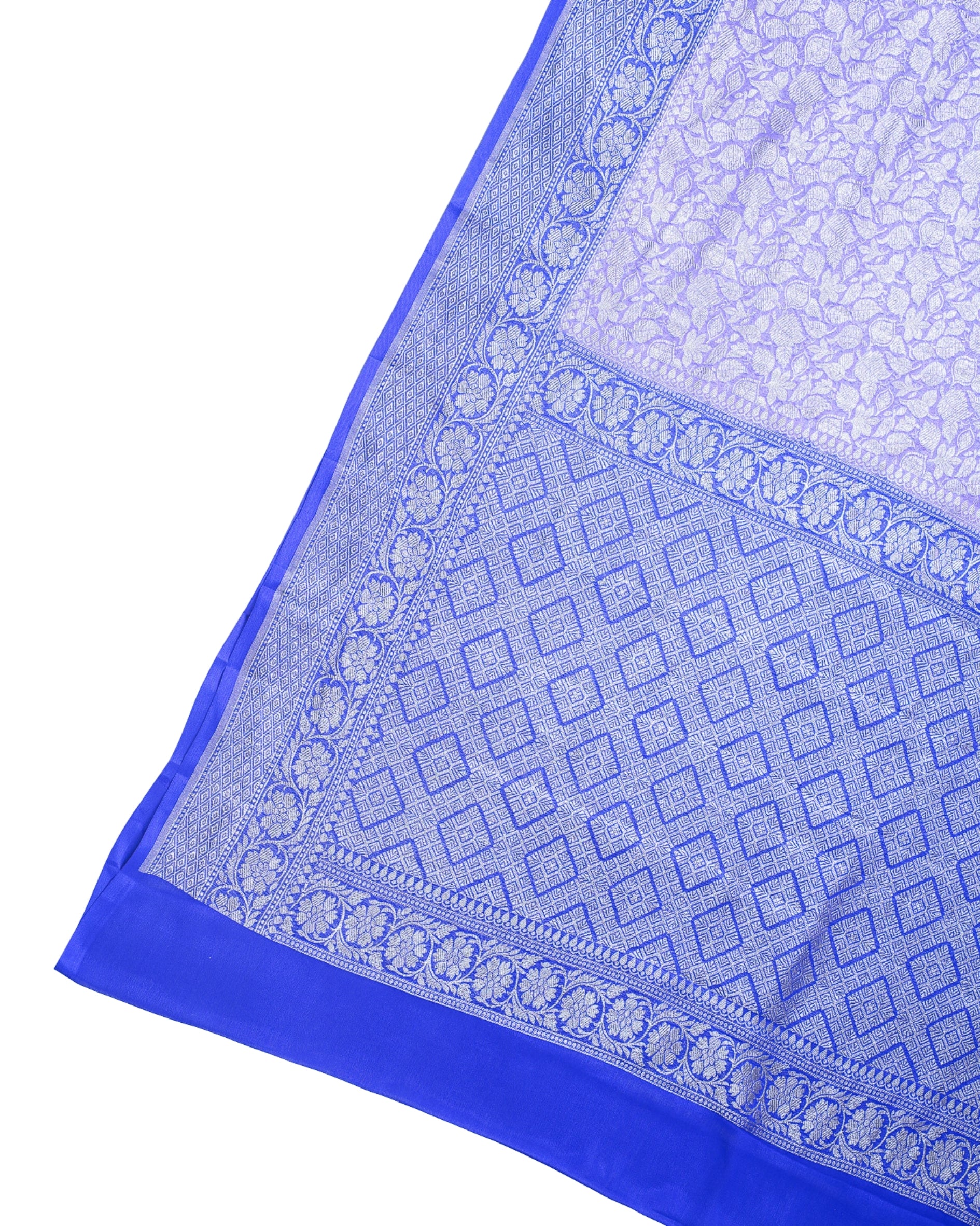 Lavender Pure Khaddi Georgette Brocade Banarasi Saree