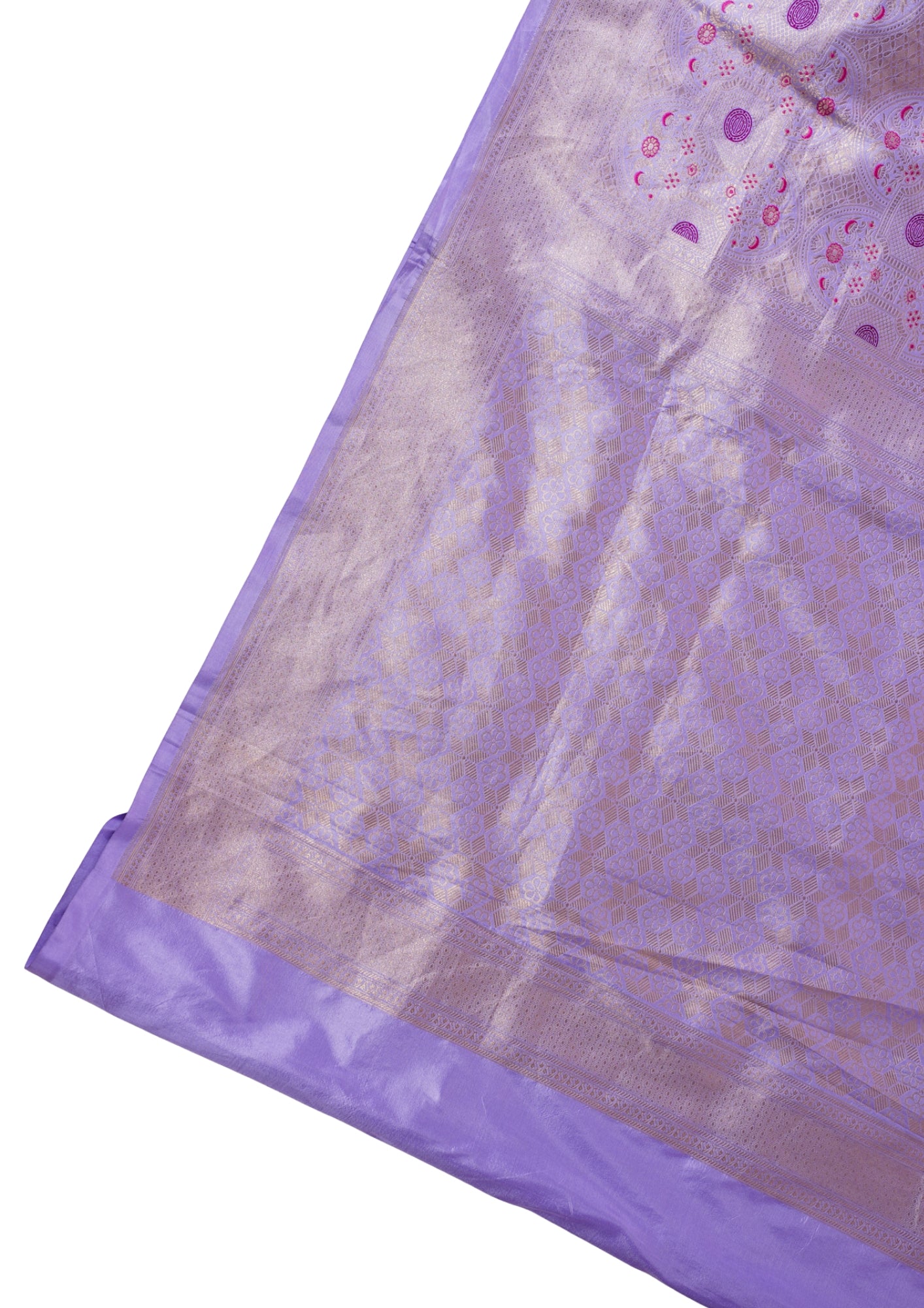 Lavender Banarasi Pure Katan Silk Minakari Brocade Saree