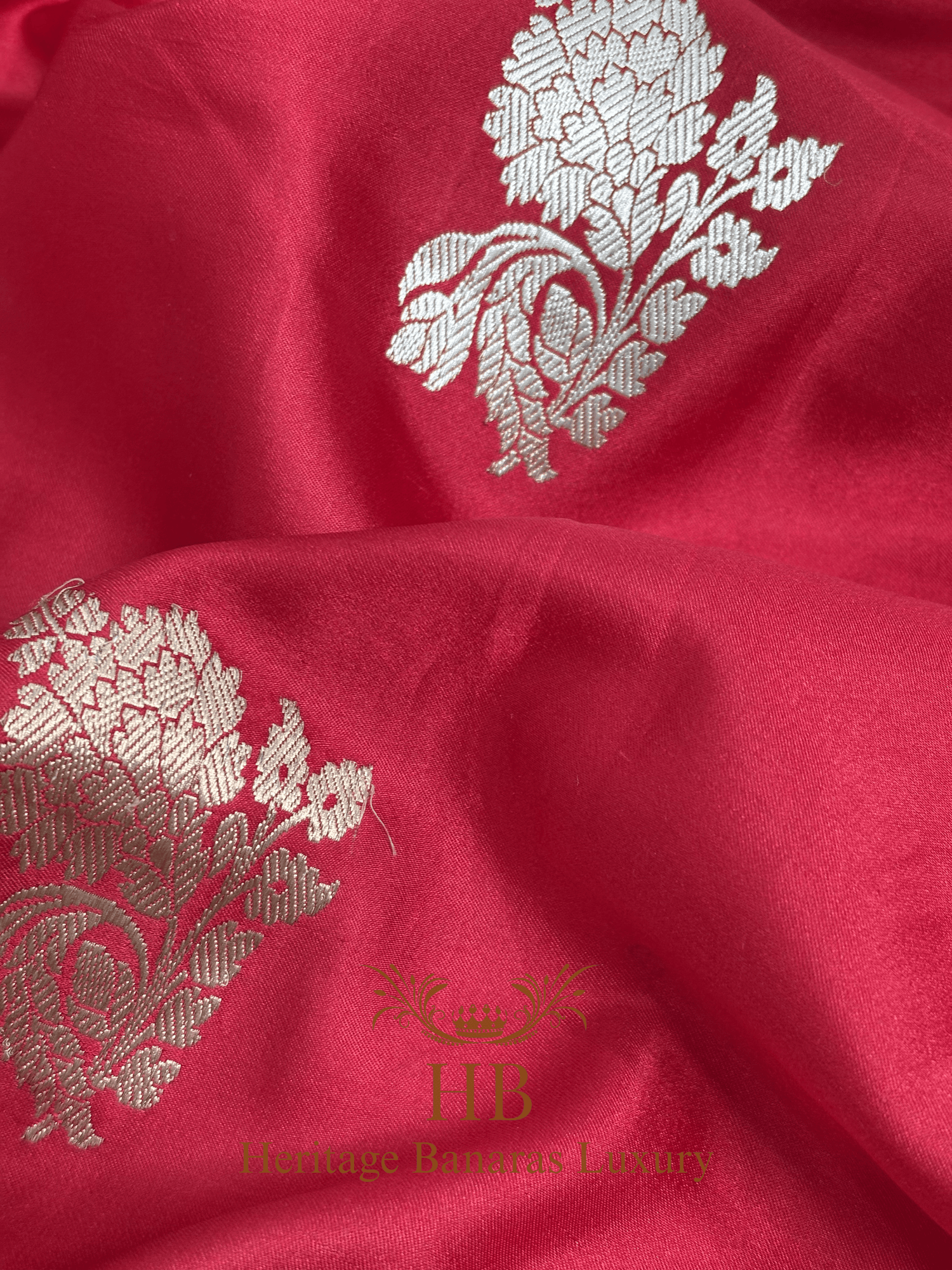 Royal Red Handwoven Banarasi Pure Mashru Silk Saree