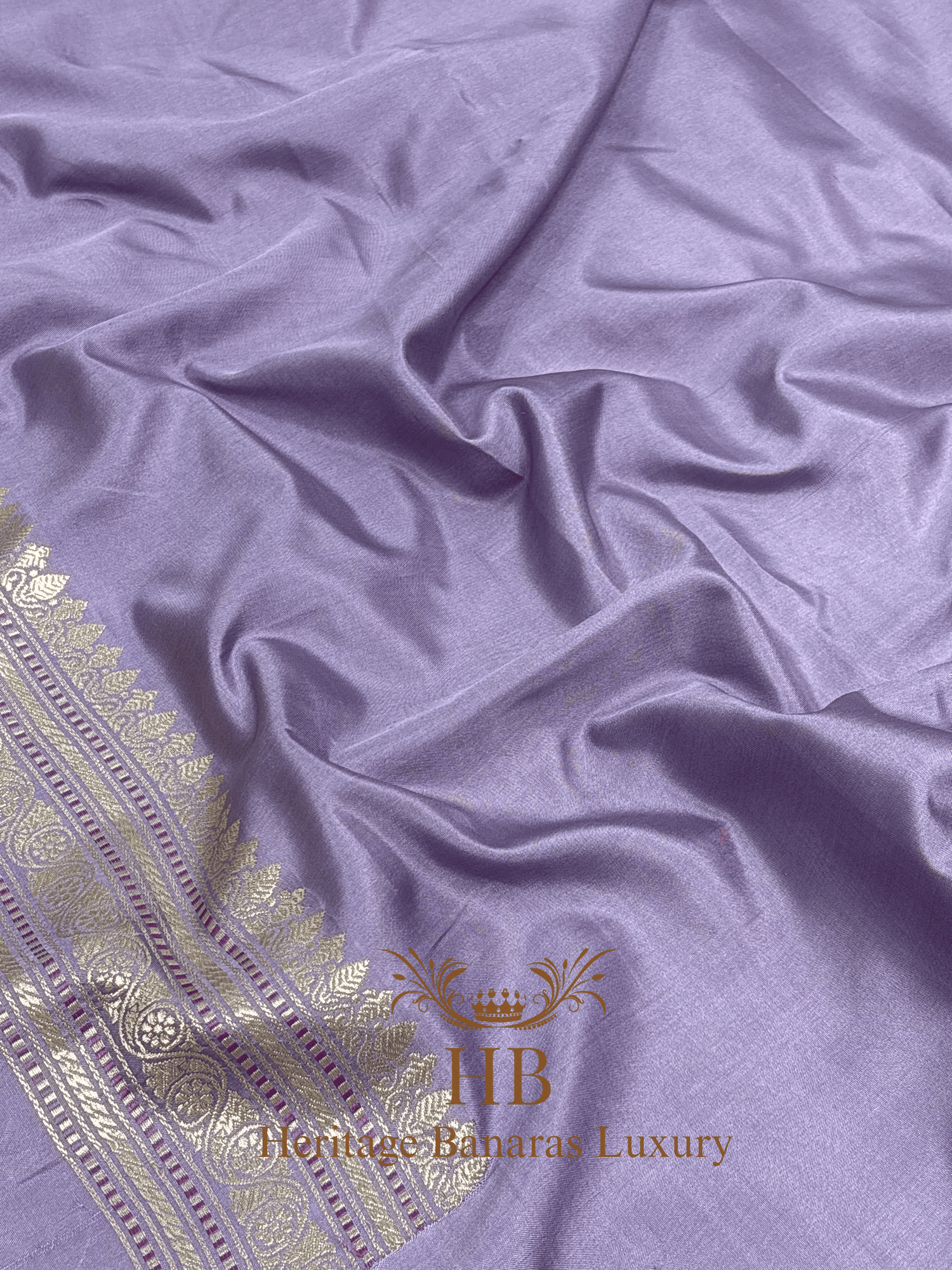 Pure Mauve Banarasi Katan Silk Handwoven Saree