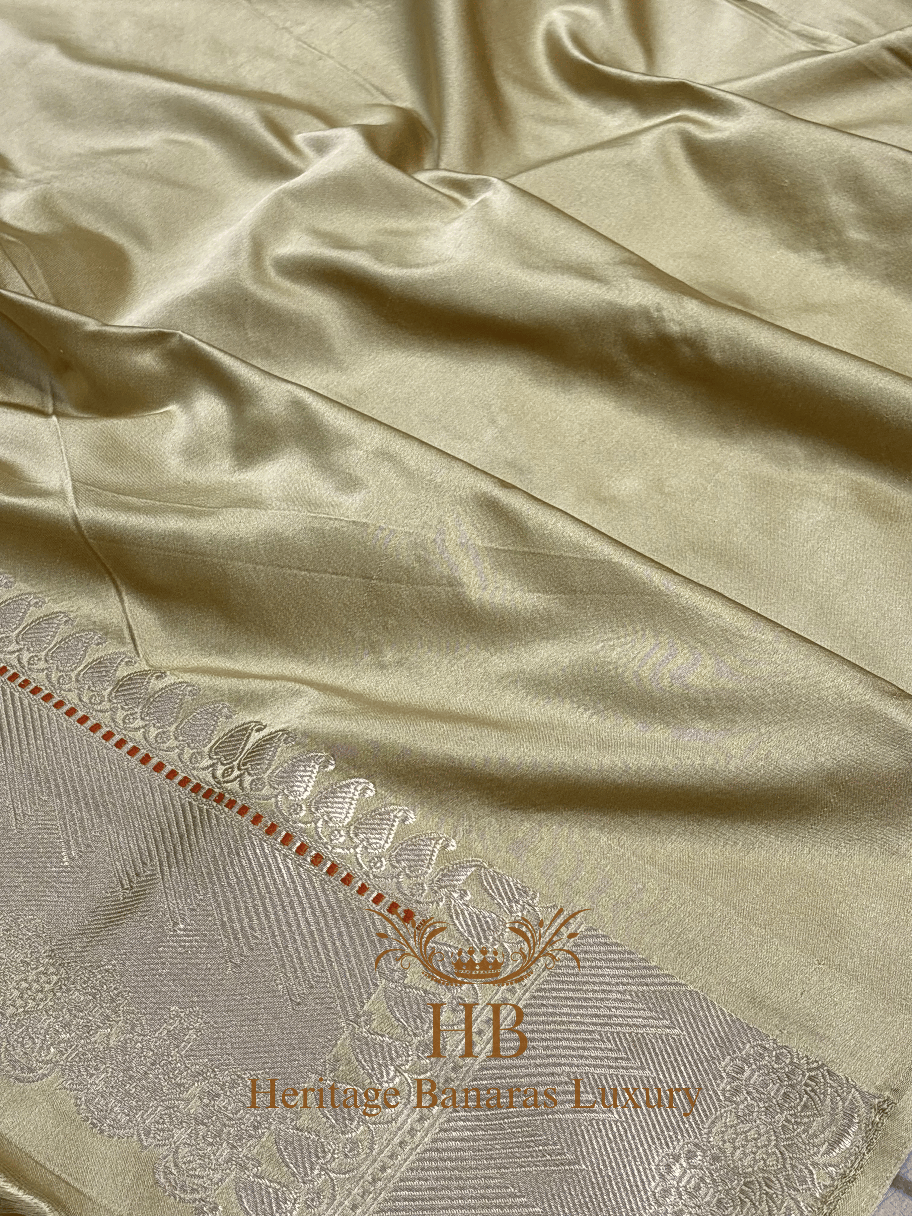 Pure Pastel Yellow Mashru Silk Handwoven Saree