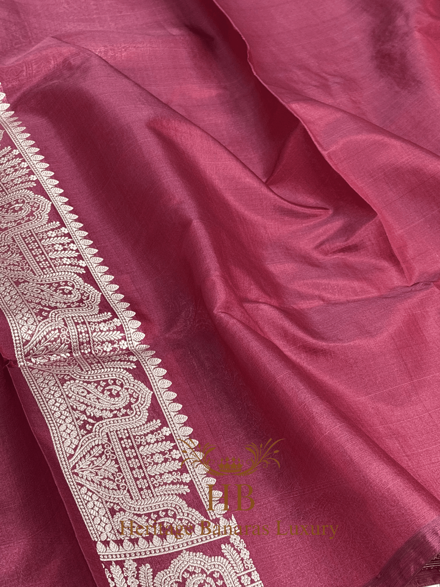 Pure Red Katan Silk Handwoven Saree