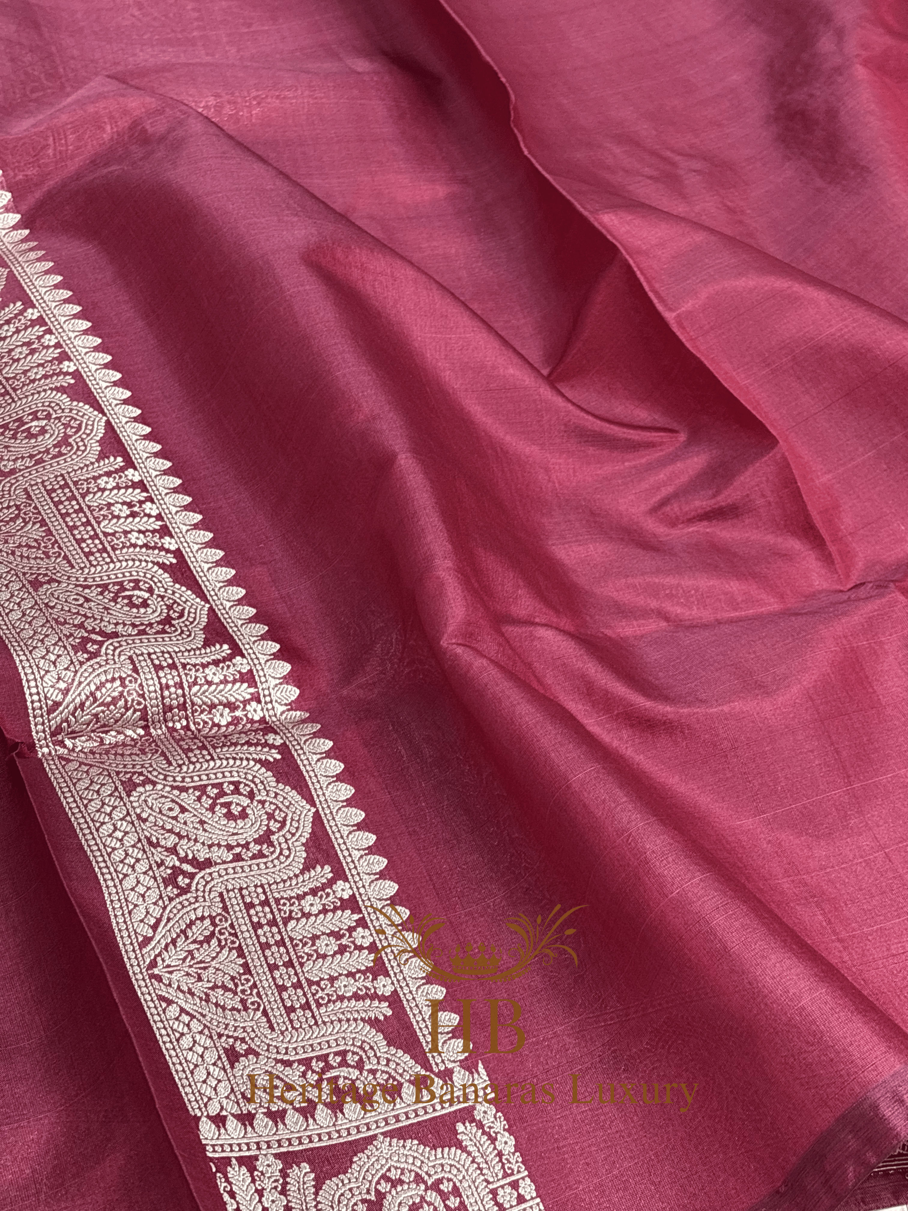Pure Red Katan Silk Handwoven Saree