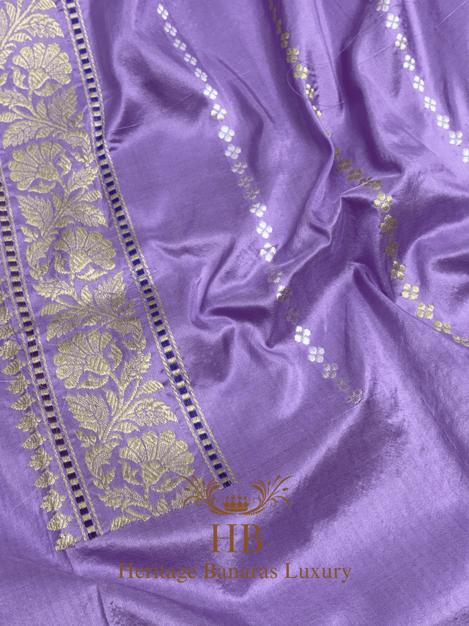 Lavender Handwoven Banarasi Pure Katan Silk Saree