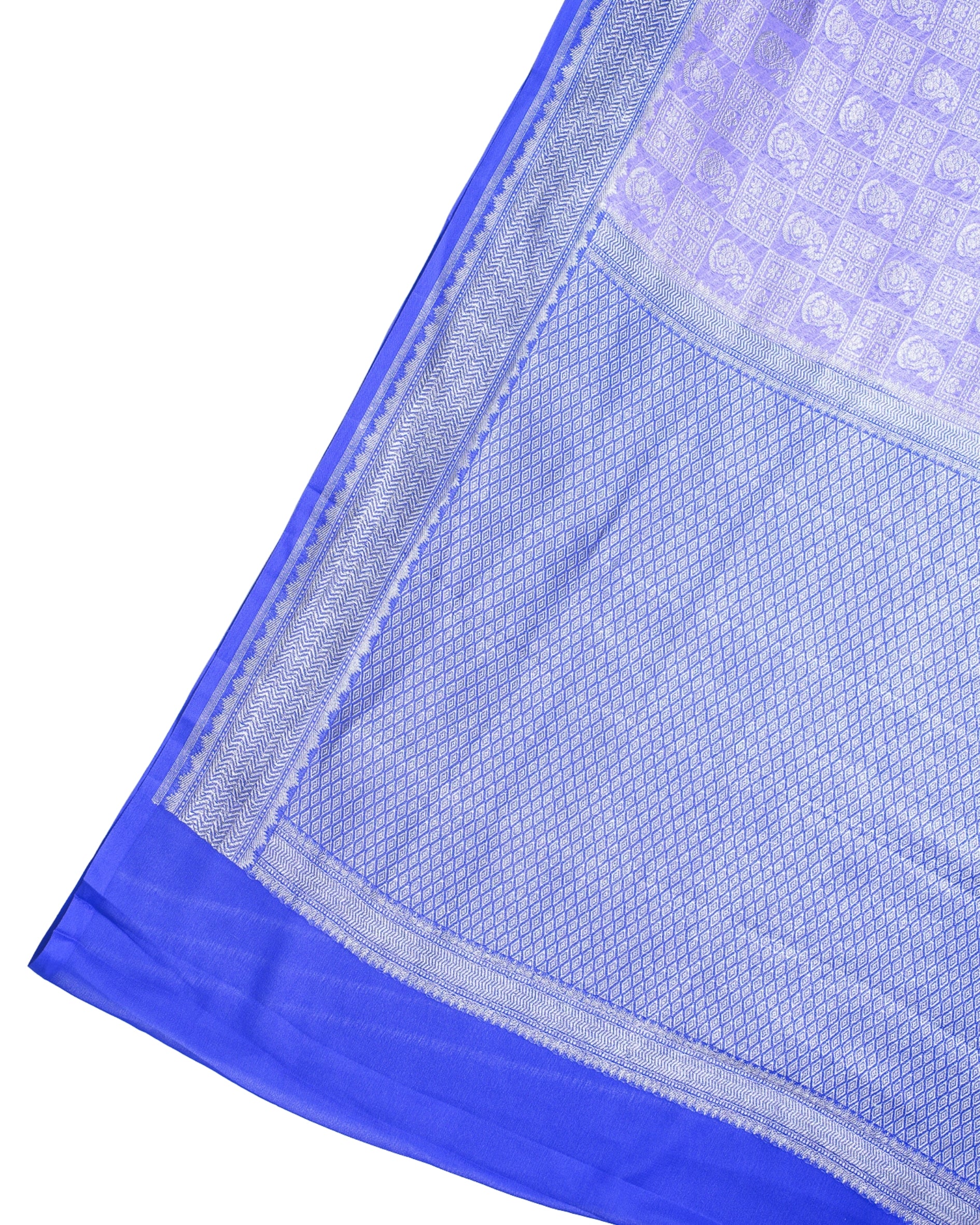 Lavender Pure Khaddi Georgette Brocade Banarasi Saree