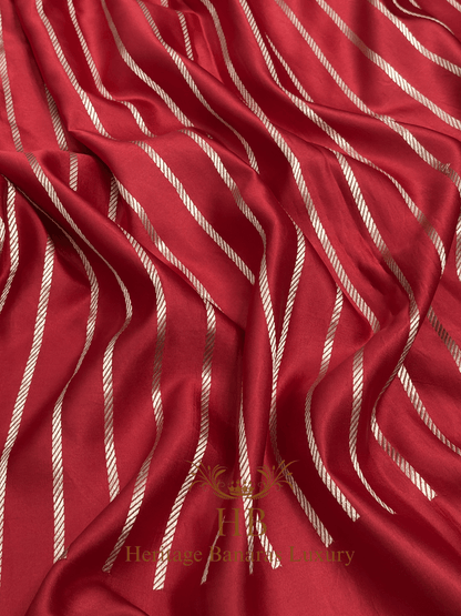 Royal Red Handwoven Banarasi Pure Mashru Silk Saree
