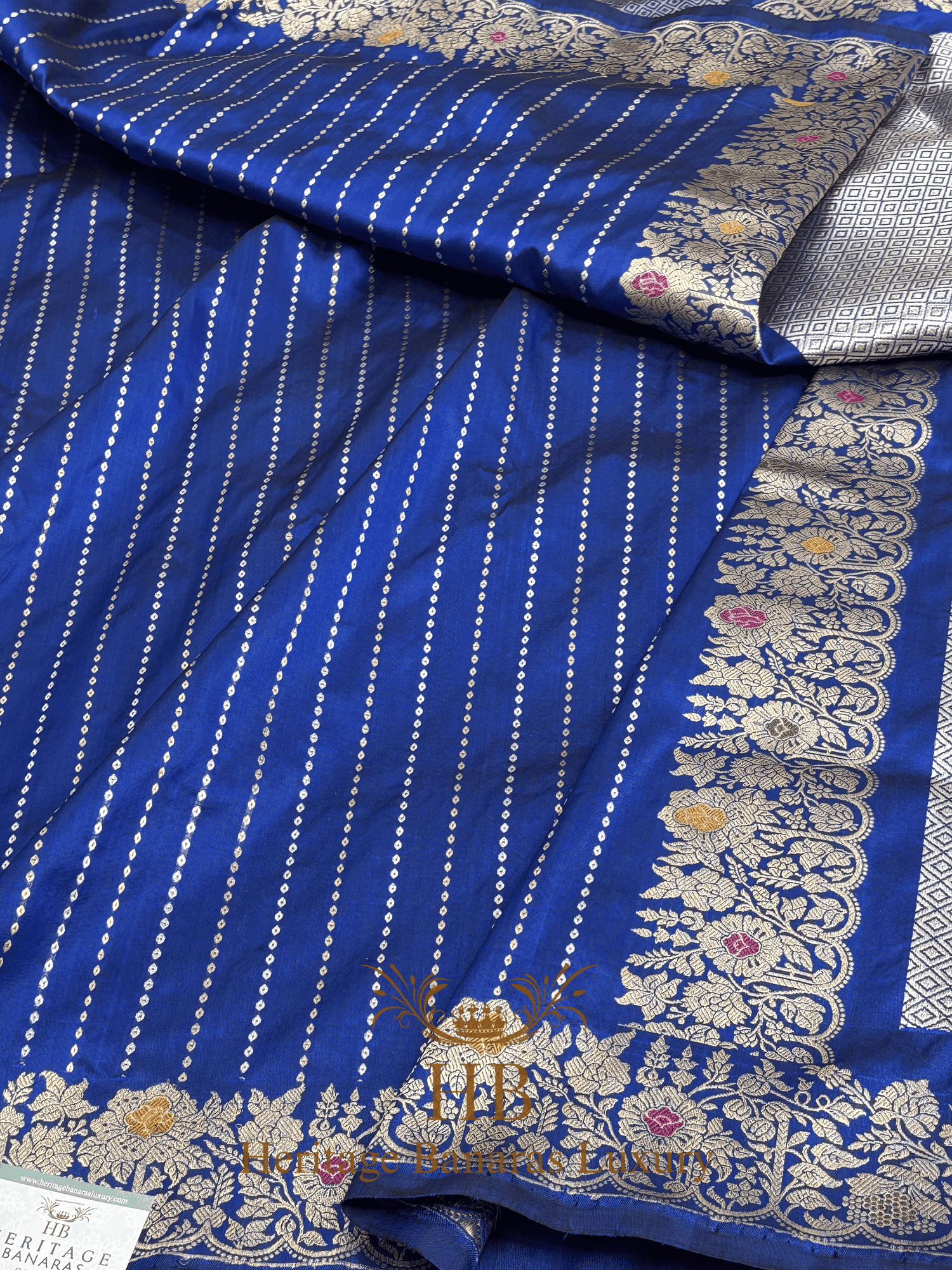 Royal Blue Handwoven Banarasi Pure Katan Silk Saree