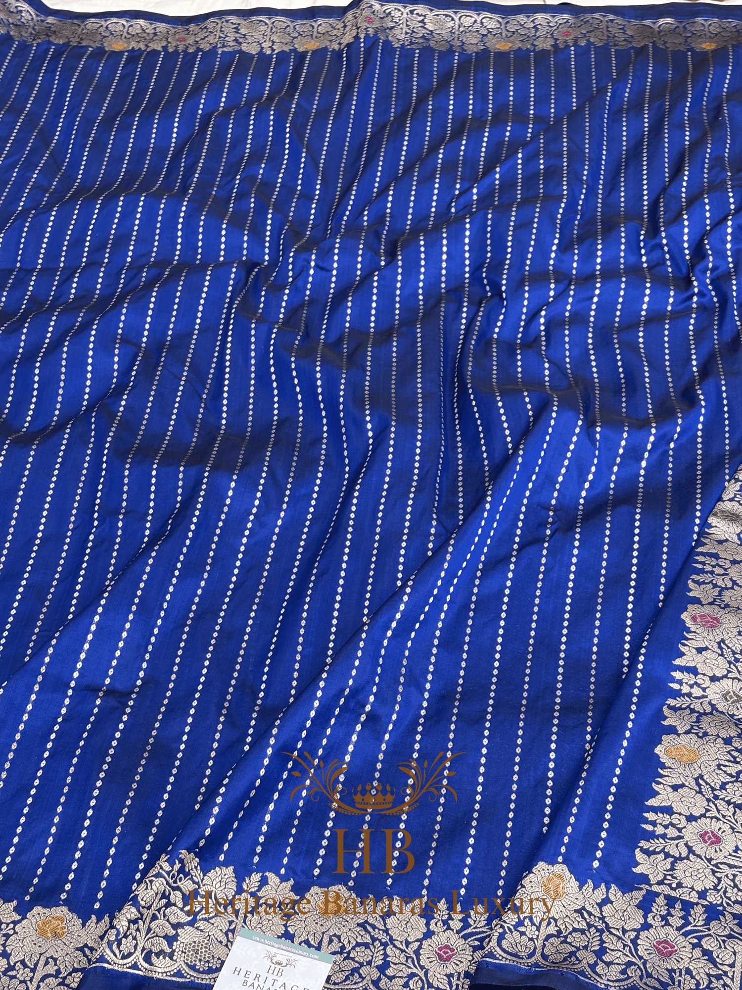 Royal Blue Handwoven Banarasi Pure Katan Silk Saree