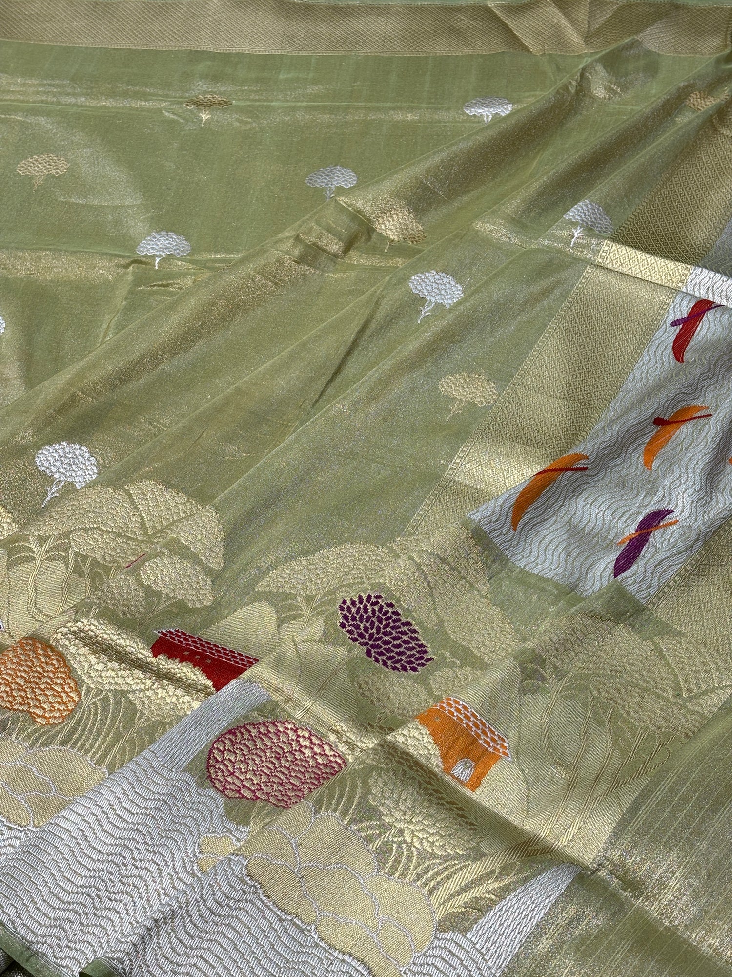 Tissue Banarasi Silk Handwoven Saree