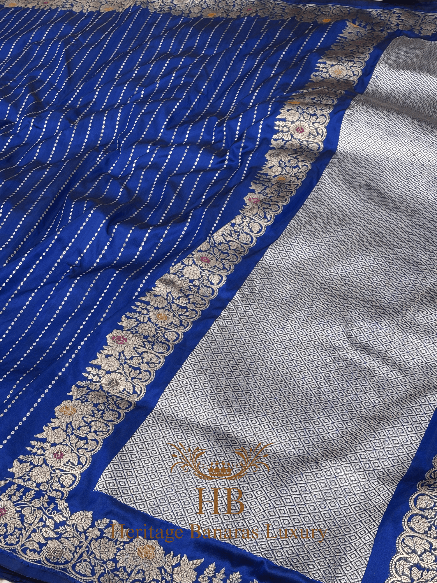 Royal Blue Handwoven Banarasi Pure Katan Silk Saree