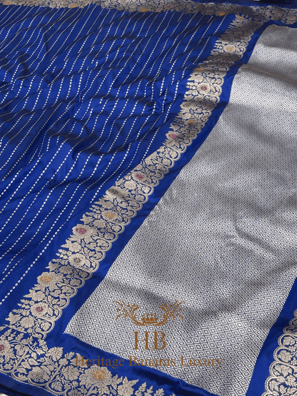 Royal Blue Handwoven Banarasi Pure Katan Silk Saree
