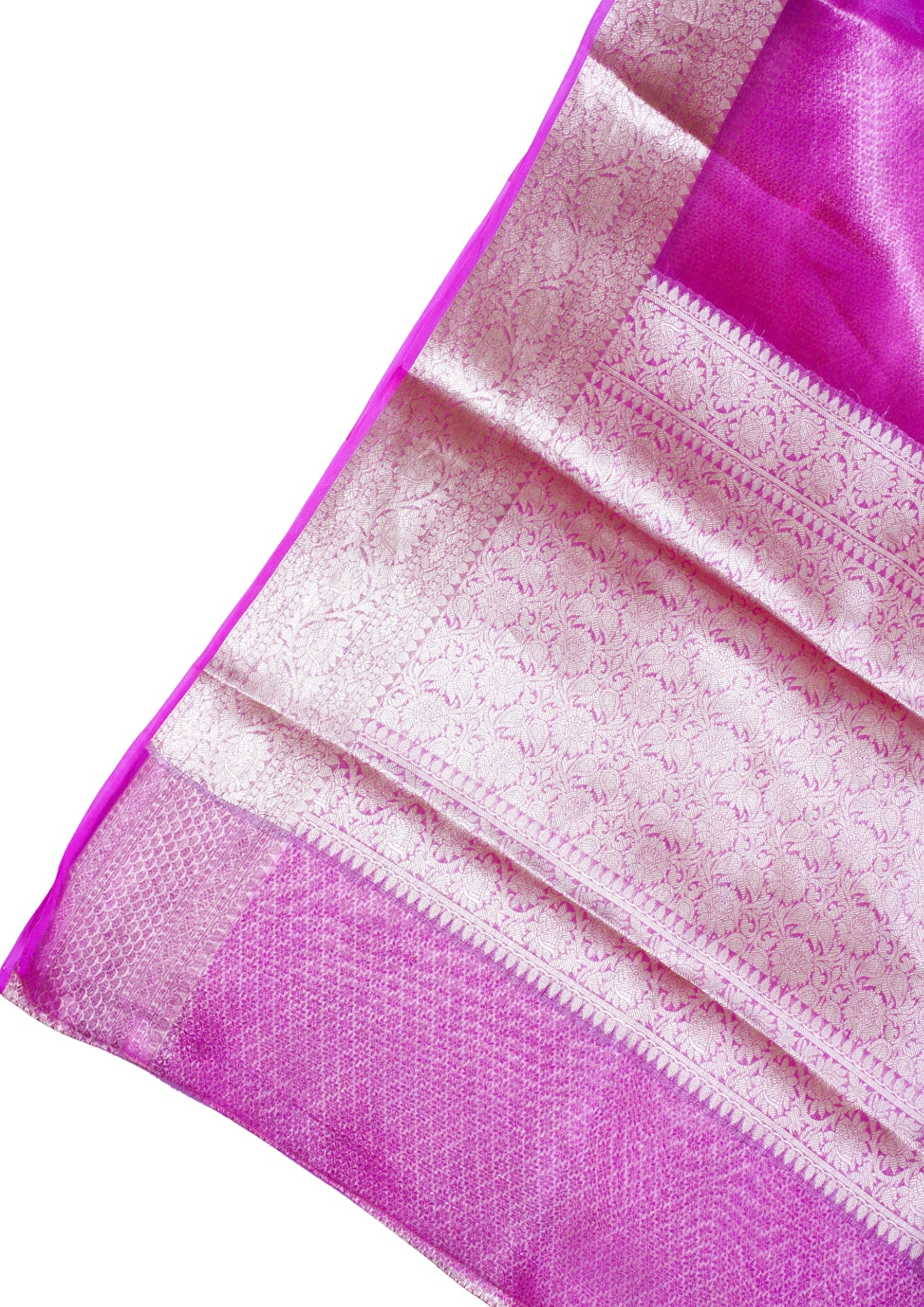 Magenta Banarasi Pure Tissue Silk Saree
