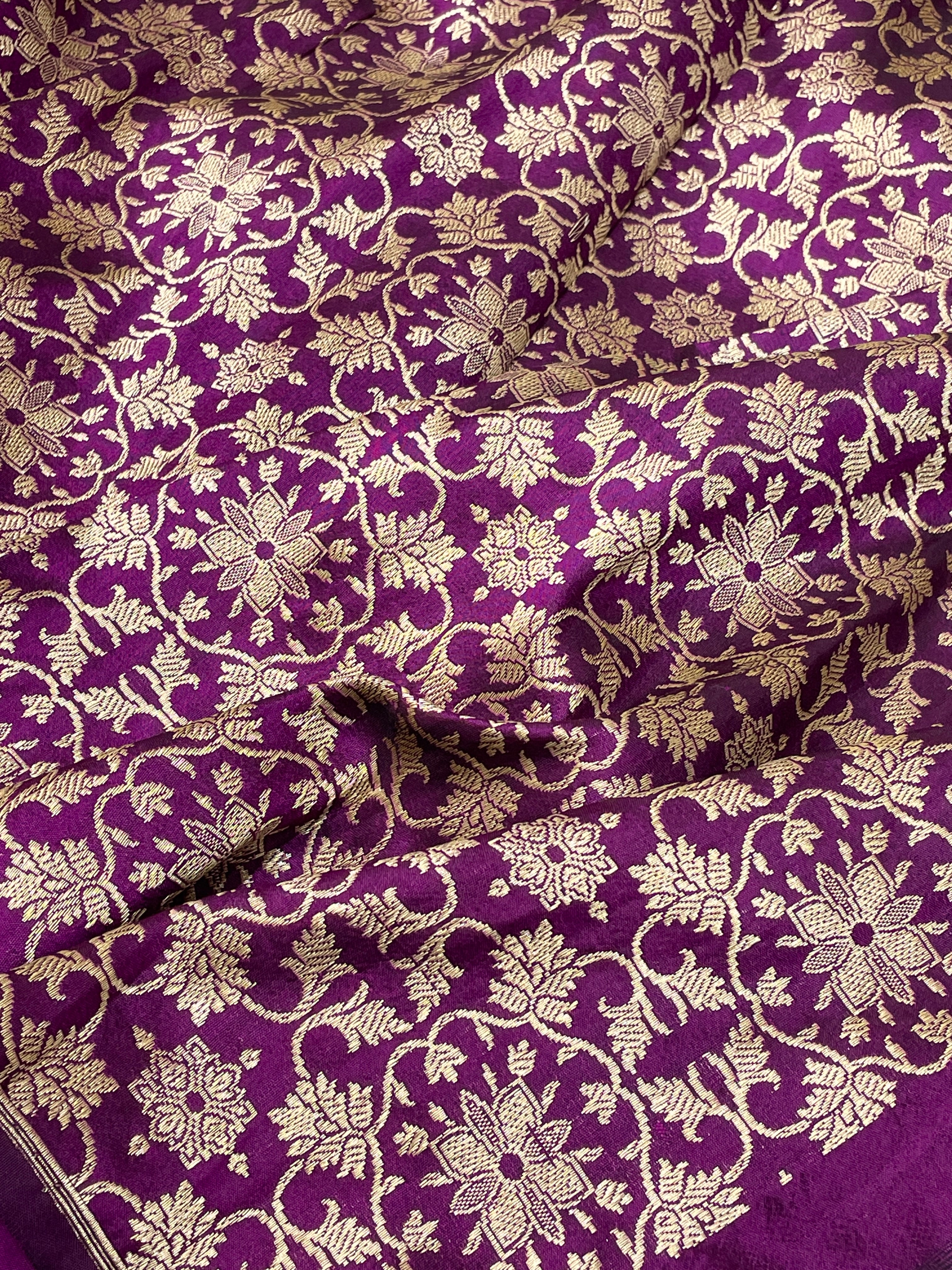 Wine Banarasi Pure Katan Silk Lehenga