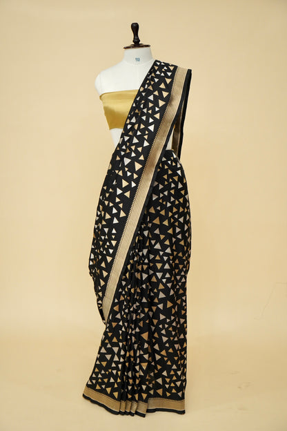 Designer Black Banarasi Pure Katan silk Saree
