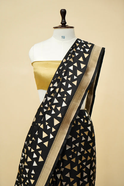 Designer Black Banarasi Pure Katan silk Saree