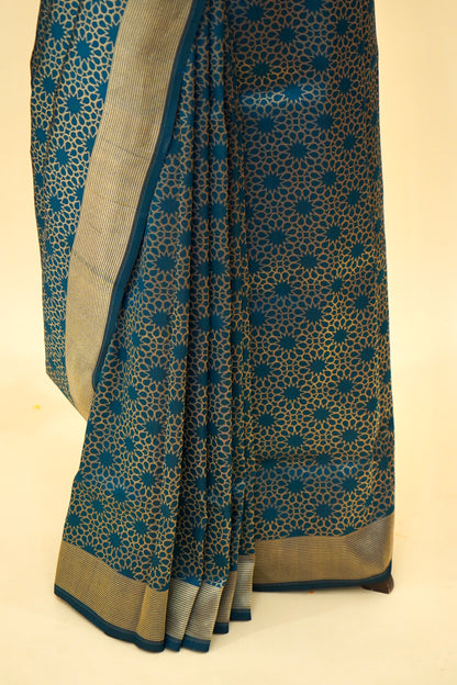 Handwoven Designer Katan Silk Banarasi Saree with Brocade Work