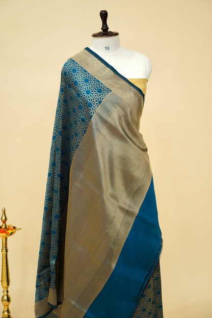 Handwoven Designer Katan Silk Banarasi Saree with Brocade Work