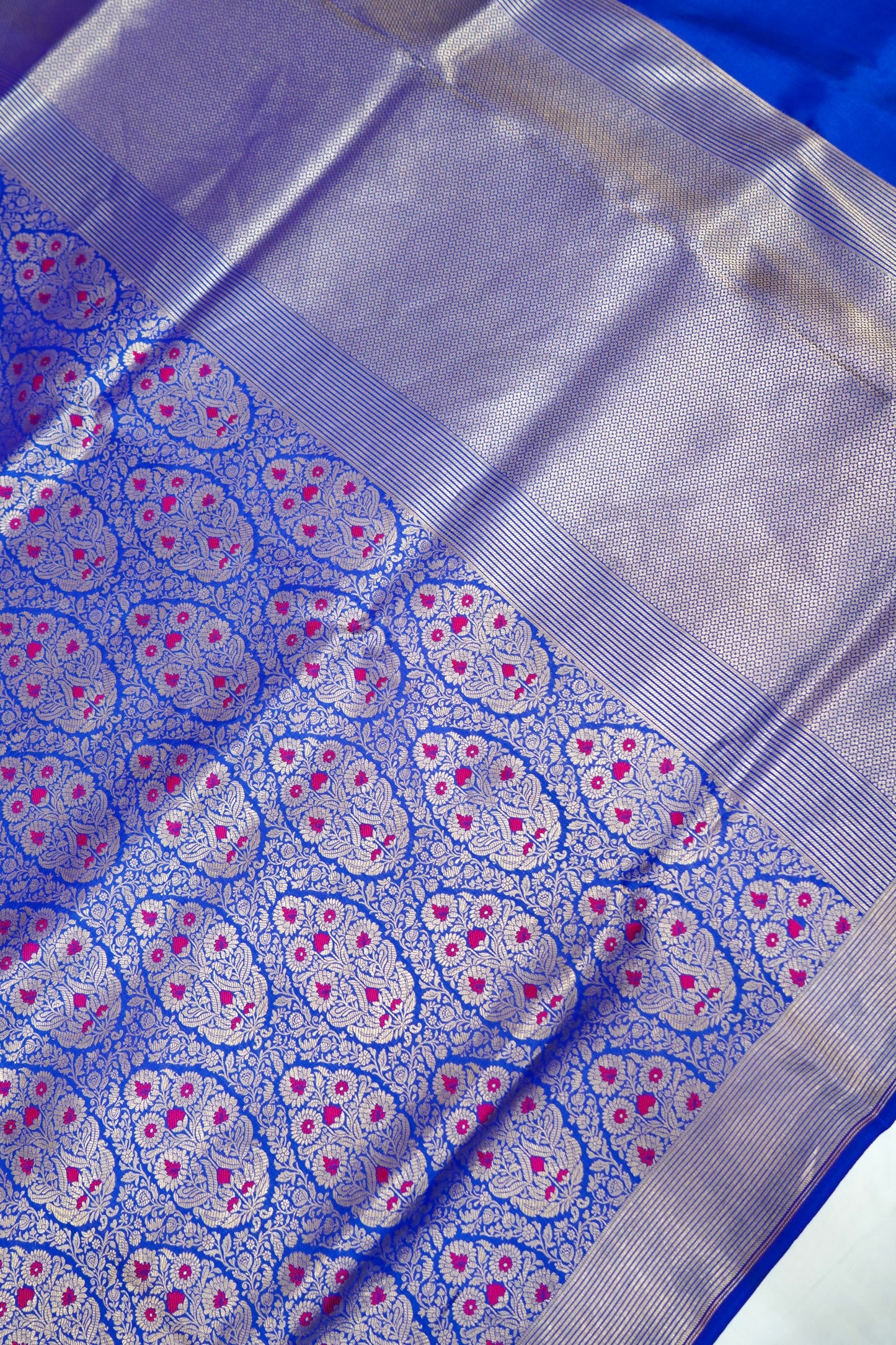 Handwoven Designer Katan Silk Banarasi Saree with Brocade Work