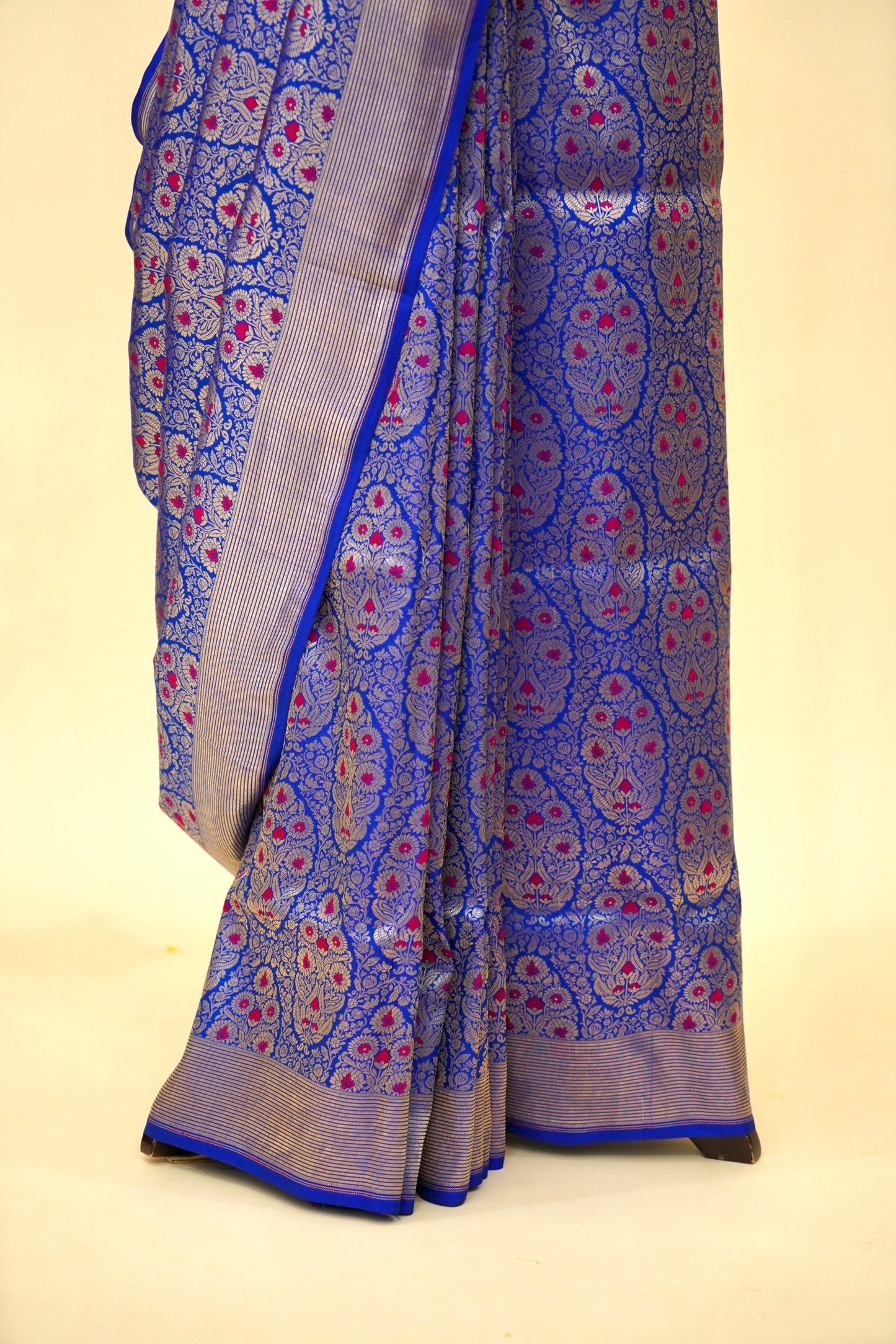 Handwoven Designer Katan Silk Banarasi Saree with Brocade Work