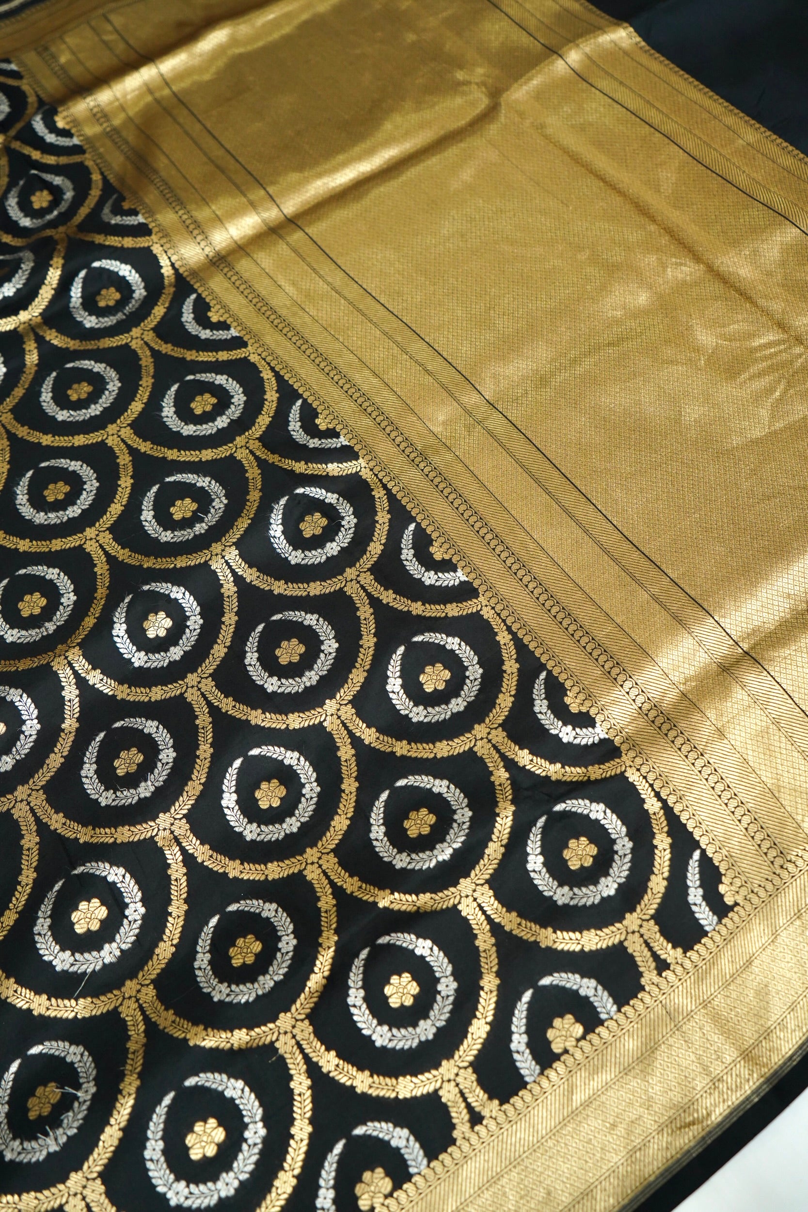 Designer Black Banarasi Pure Katan Silk Saree
