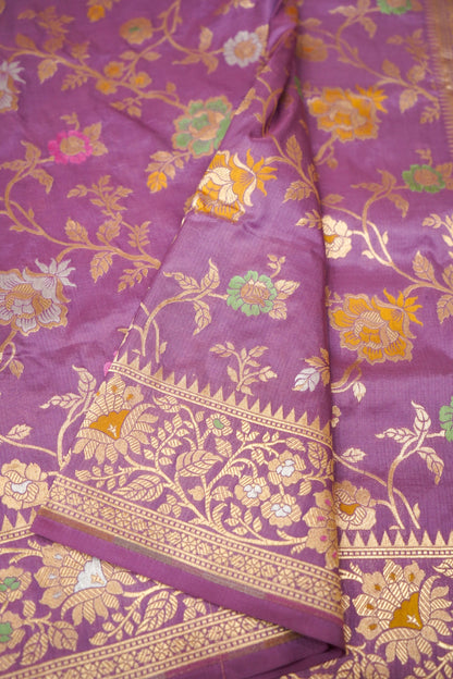 Handloom Jangla Banarasi Pure Katan Silk Saree