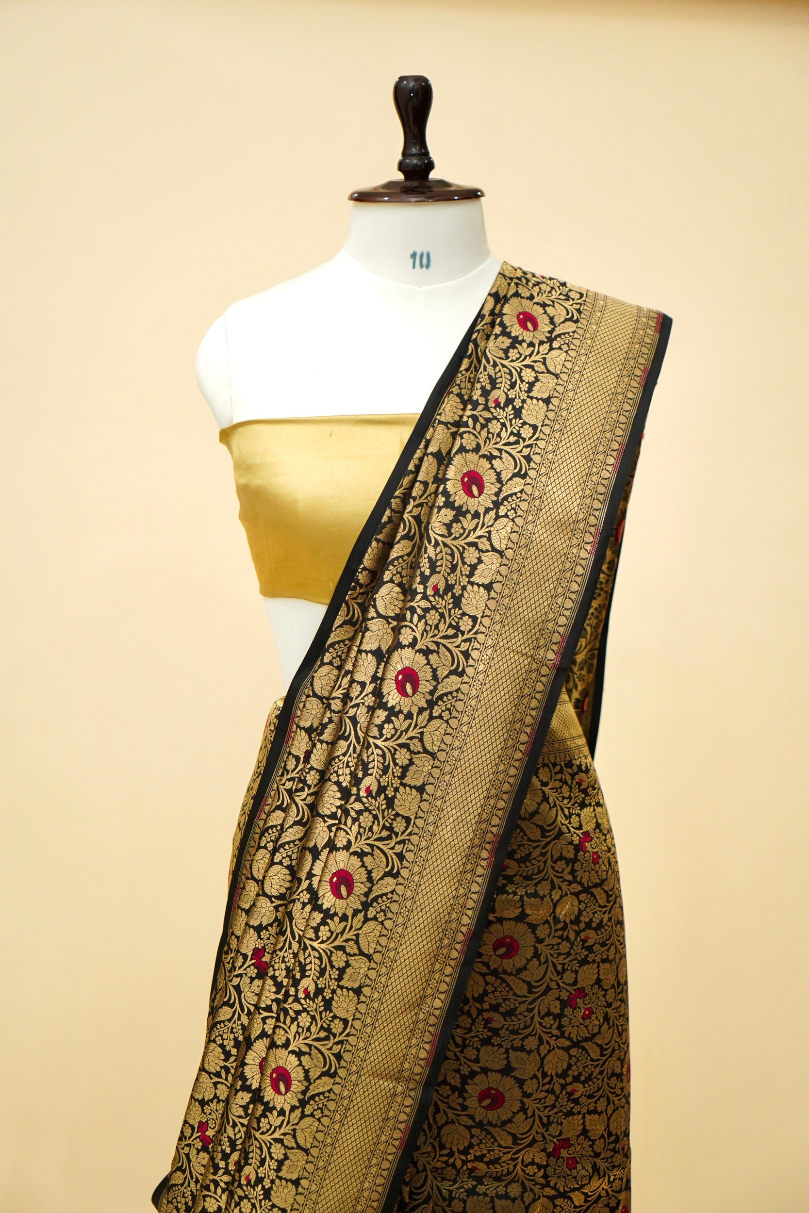 Handwoven Banarasi Pure Katan Silk Minakari Brocade Saree