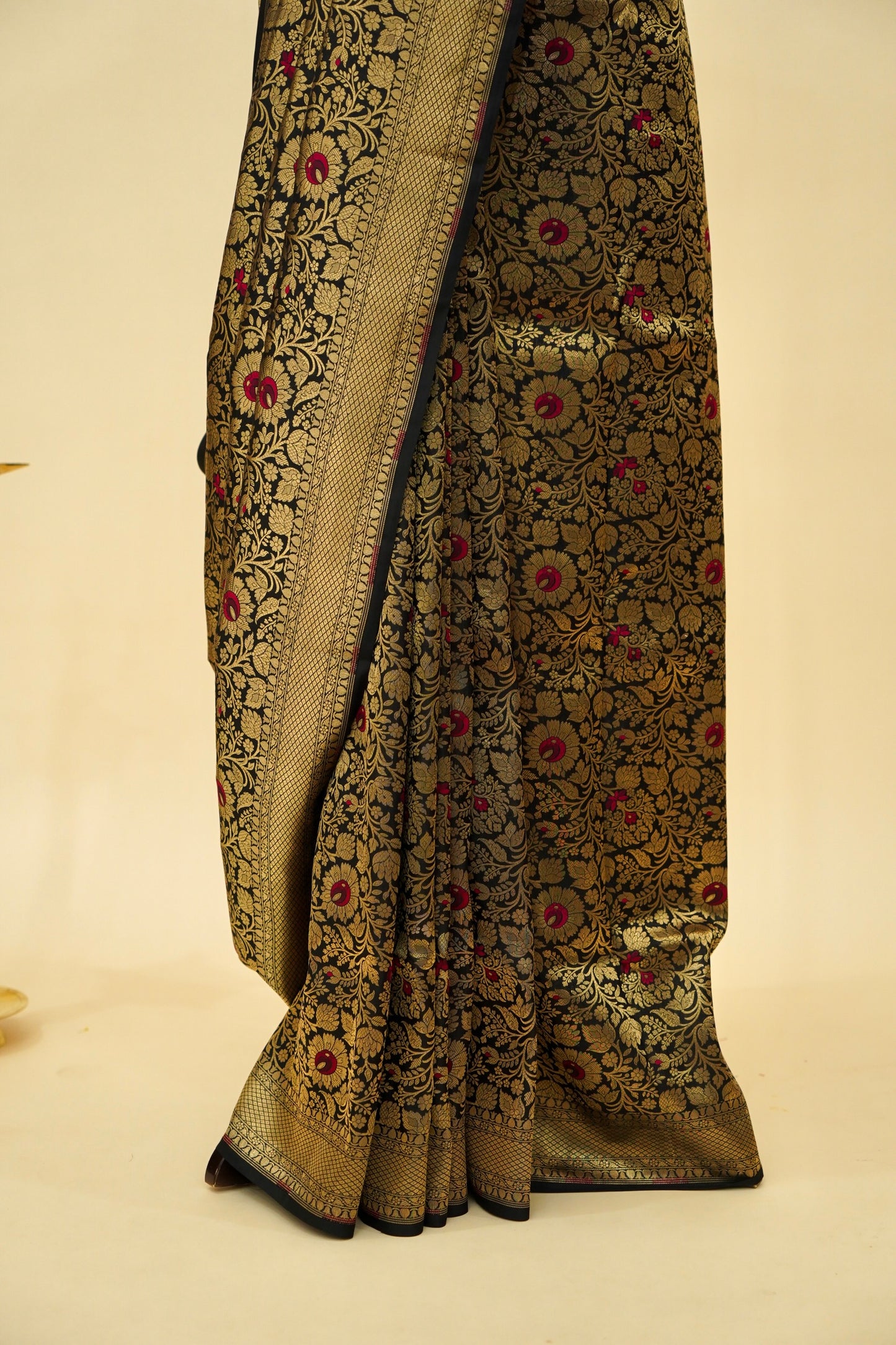 Handwoven Banarasi Pure Katan Silk Minakari Brocade Saree